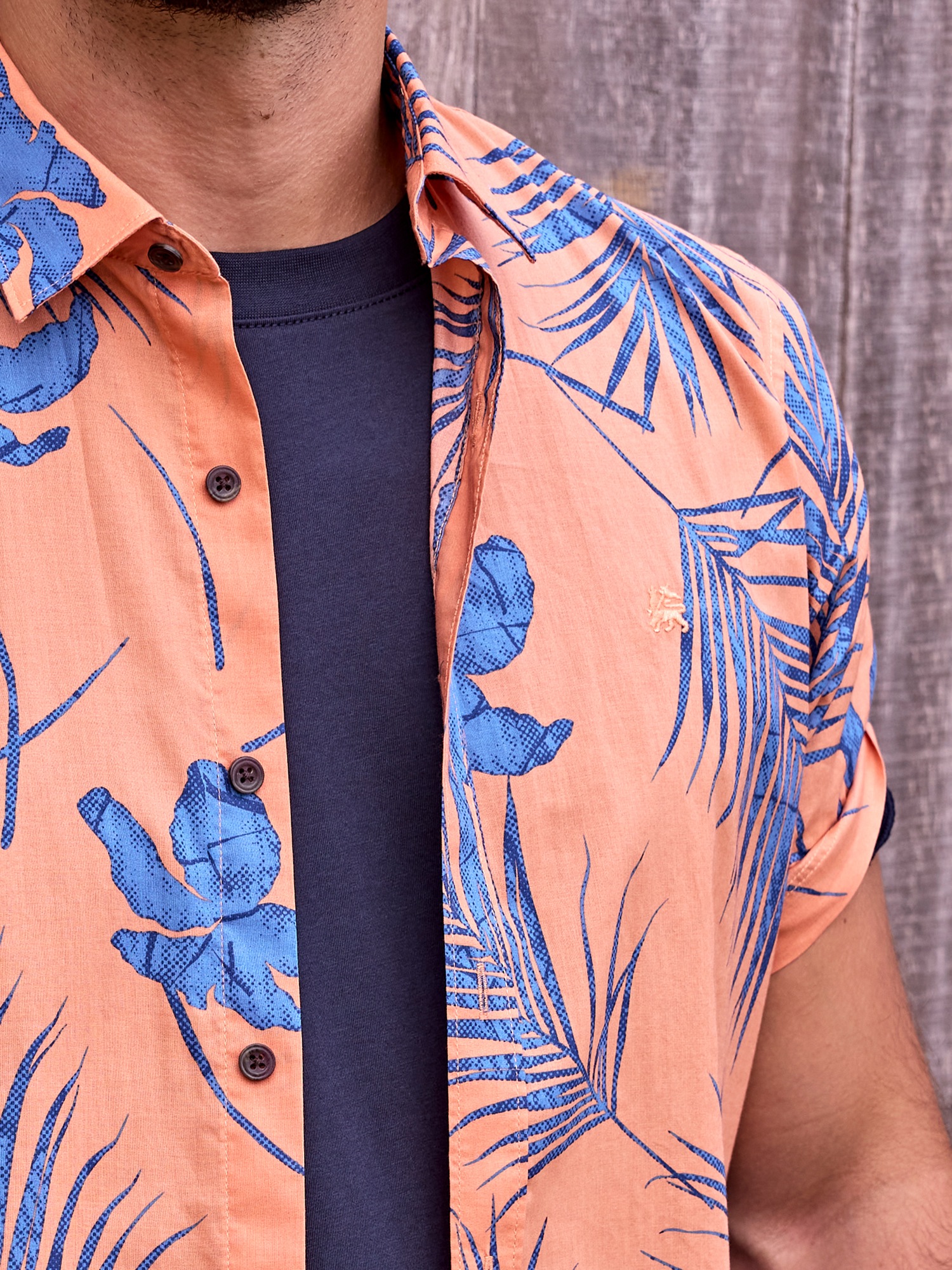 LERROS Kurzarmhemd "LERROS Kurzärmeliges Herrenhemd, Hawaiian-Style" günstig online kaufen