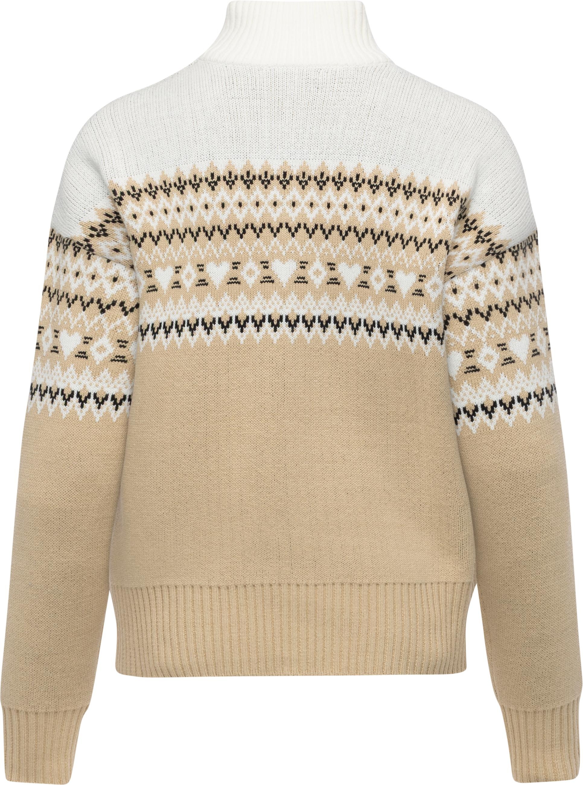 Ragwear Norwegerpullover »Norwie«, Norweger Damen Strickpullover Troyer mit Reißverschluss