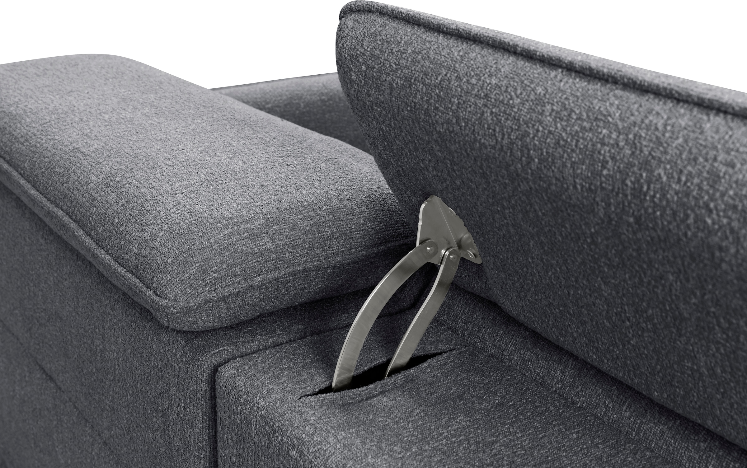 INOSIGN 2-Sitzer »KYLLY, XXL (208 cm) elektrische Relax- und Liegefunktion in 2 Sitzen«, Mega-Sofa, Kopfteilverstellung, USB A/ C, Federkern, Feinstruktur