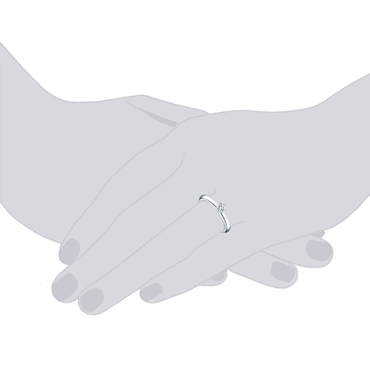 Trilani Solitärring »X830« mit Zirkonia im Brillant-Look
