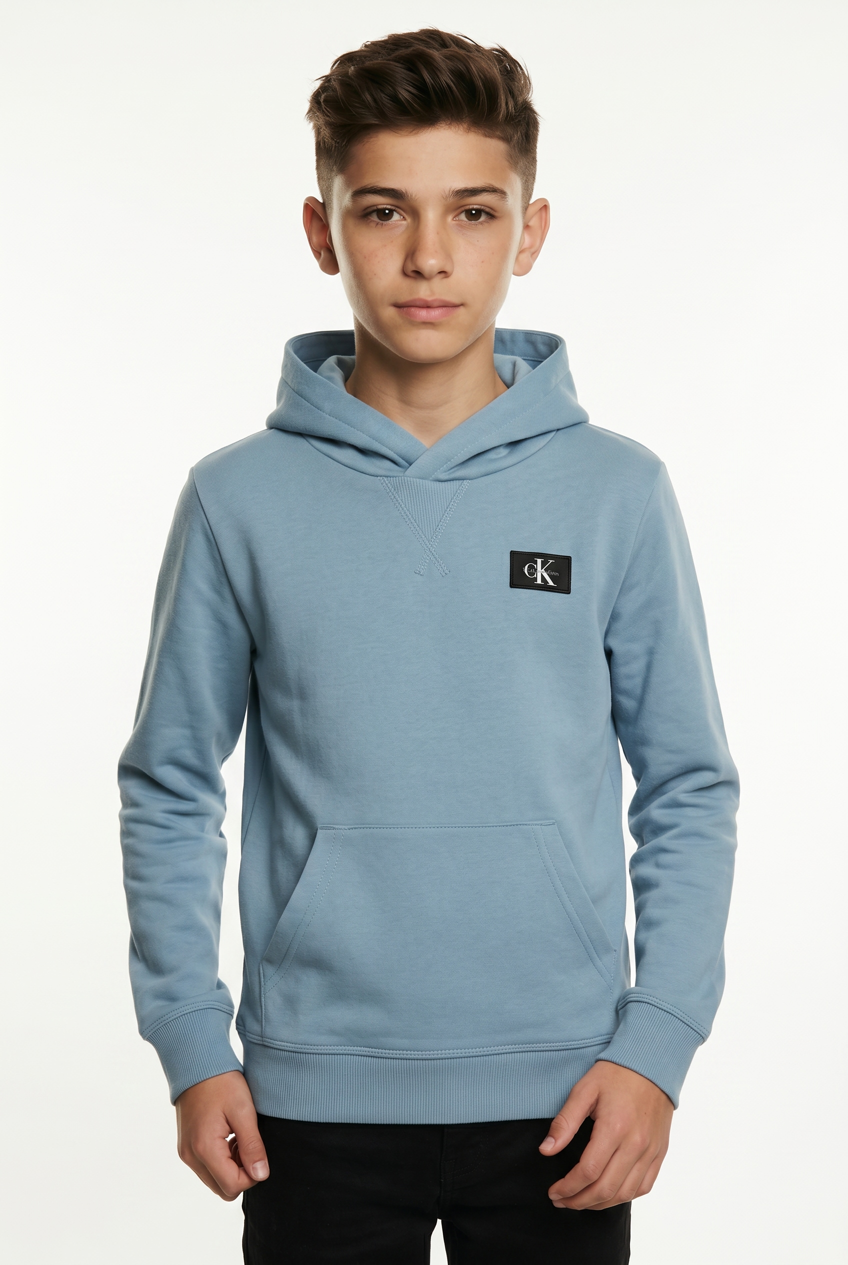 Calvin Klein Jeans Kapuzensweatshirt "TERRY CK WOVEN LABEL HOODIE", Regular fit mit Kapuze