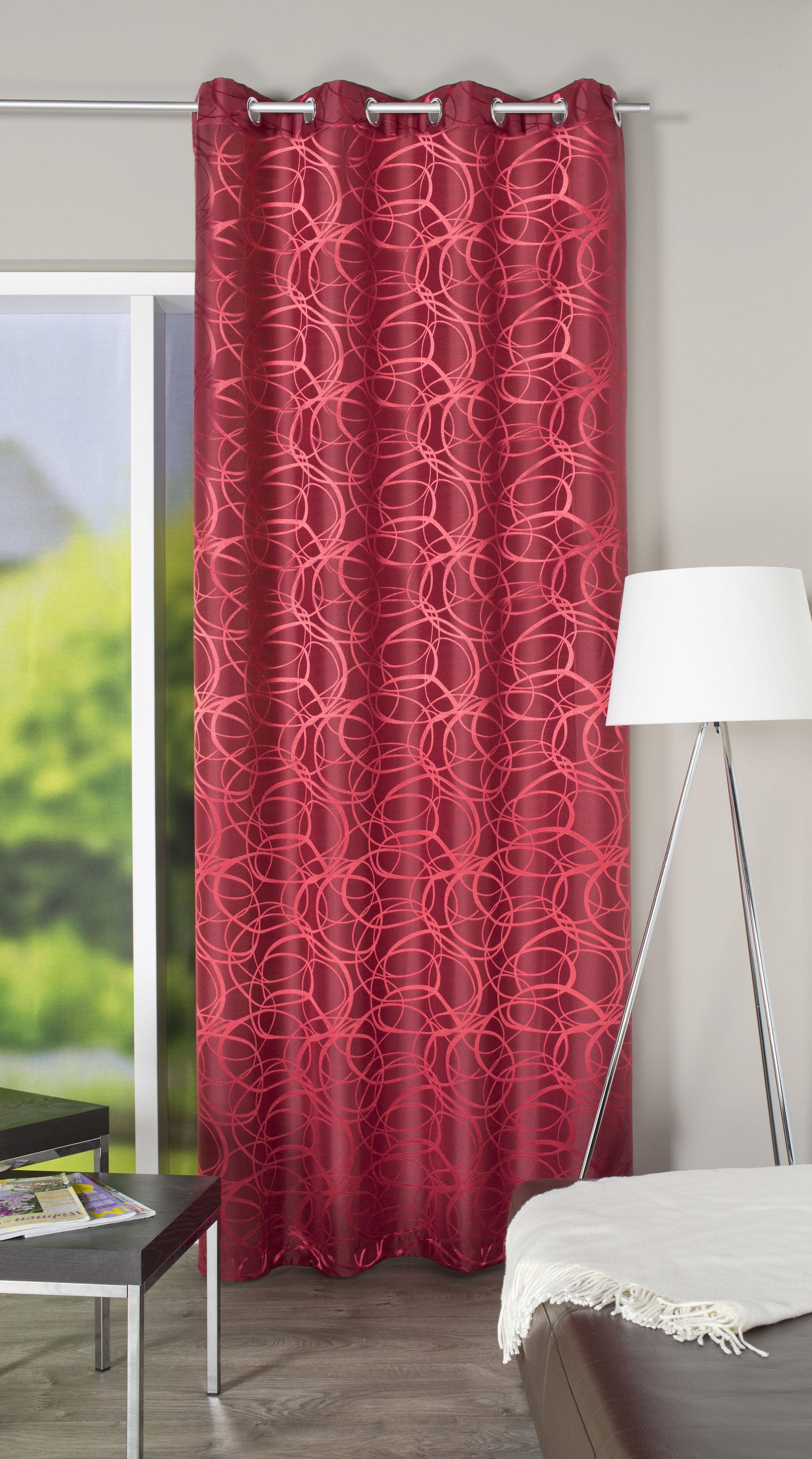 HOME WOHNIDEEN Vorhang "LENNY" Ösen 1 Stk. tlg. HxB: 245x140, Dekostoff Jacquardgemustert