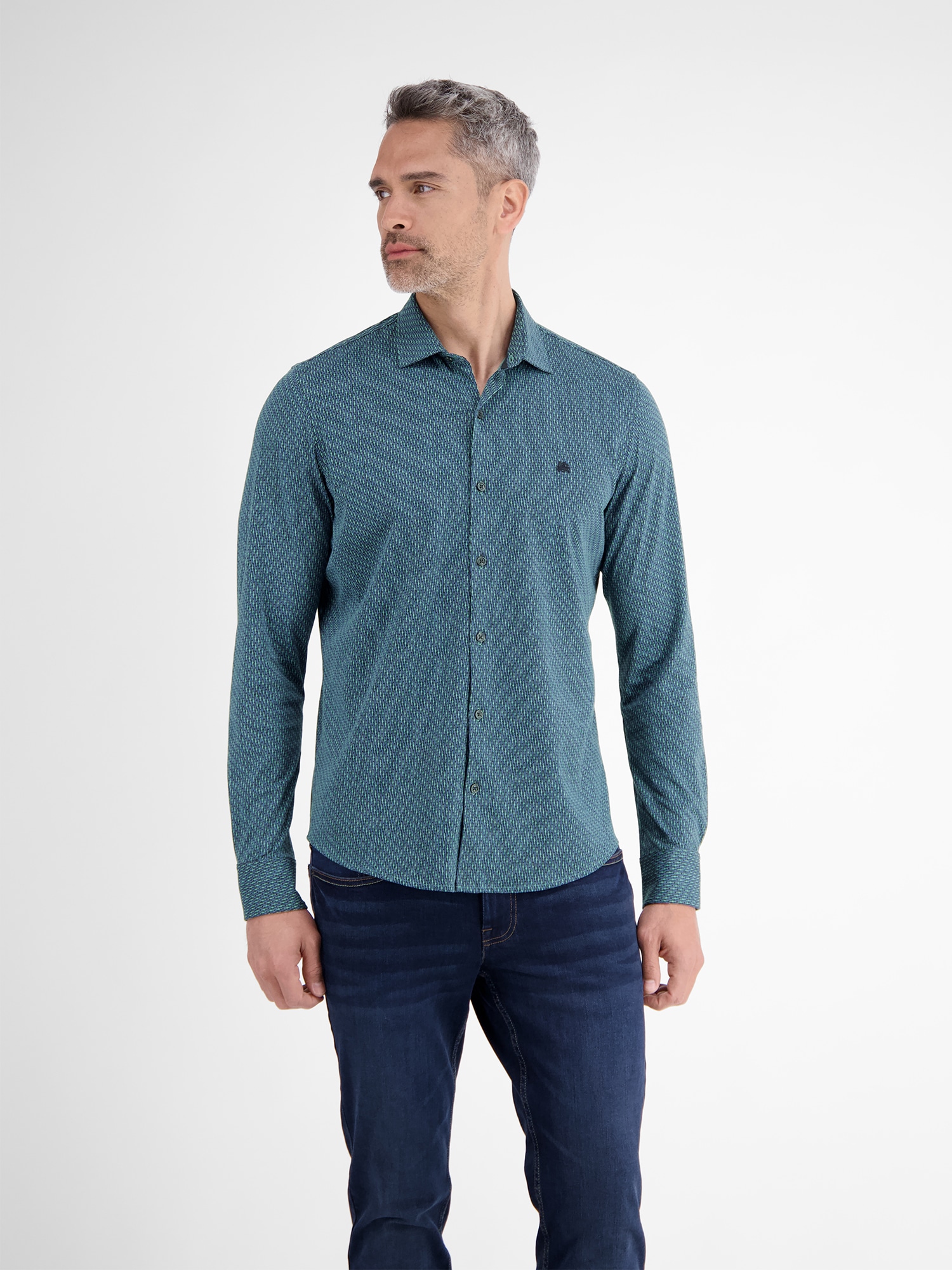 LERROS Langarmhemd "LERROS Jersey Herrenhemd" günstig online kaufen