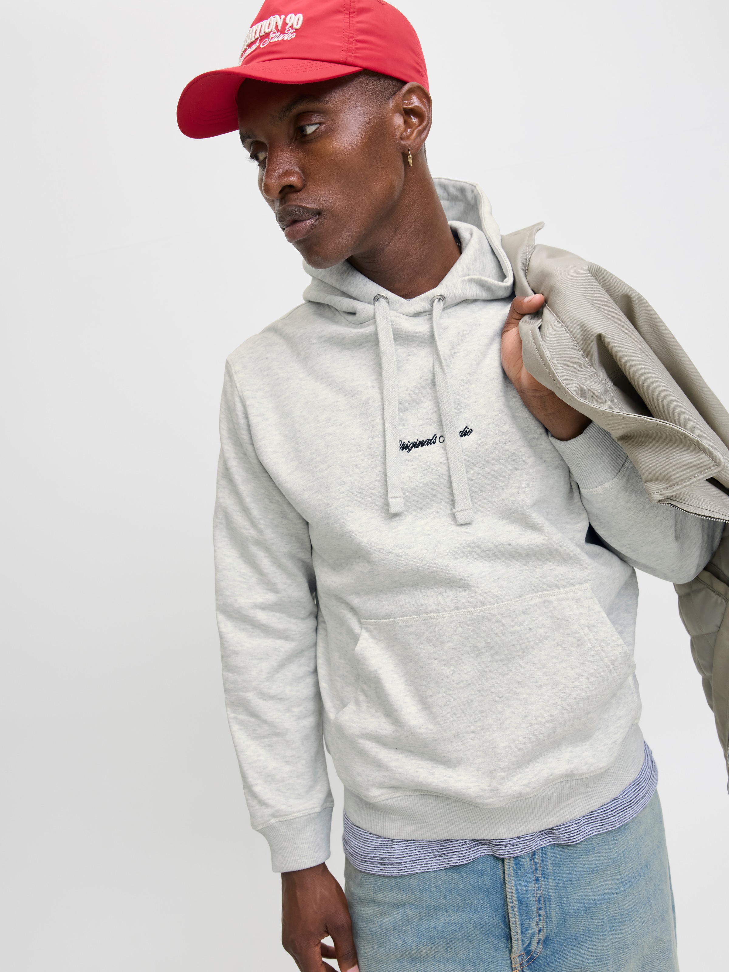 Thumbnail - Jack & Jones Kapuzensweatshirt "JORNORREBRO EMB SWEAT HOOD NOOS", mit Logo Print