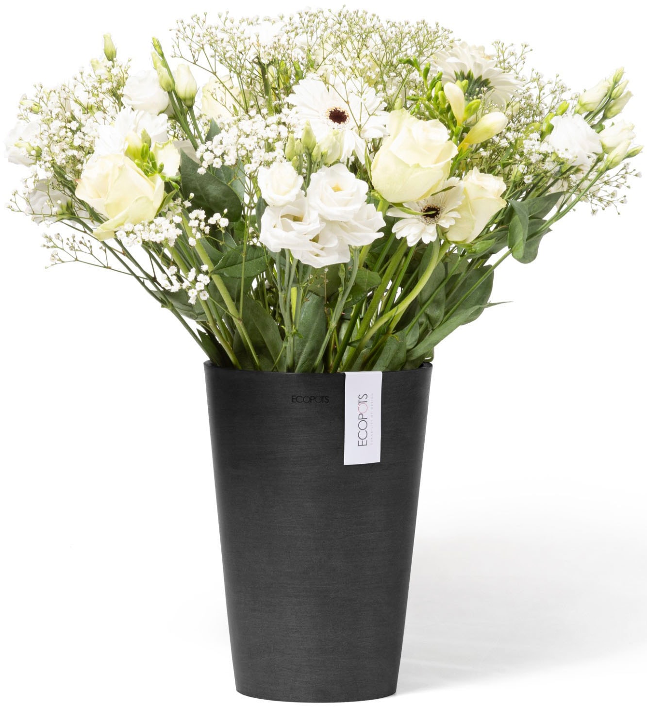 ECOPOTS Blumentopf »Pisa 21 Dunkelgrau« für den Innenbereich