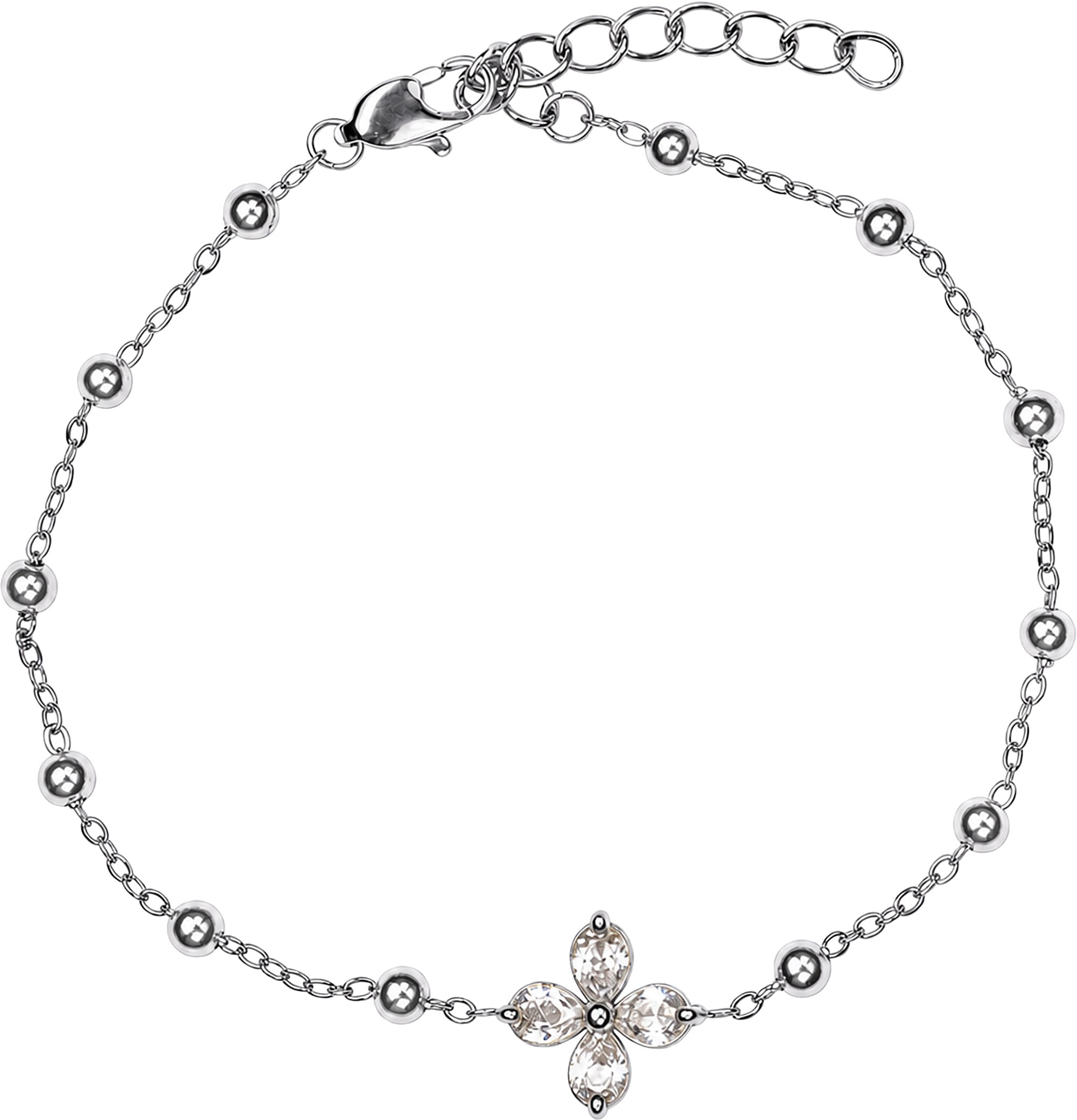 Jacques Lemans Edelstahlarmband »Blume« mit Zirkonia (synth.)