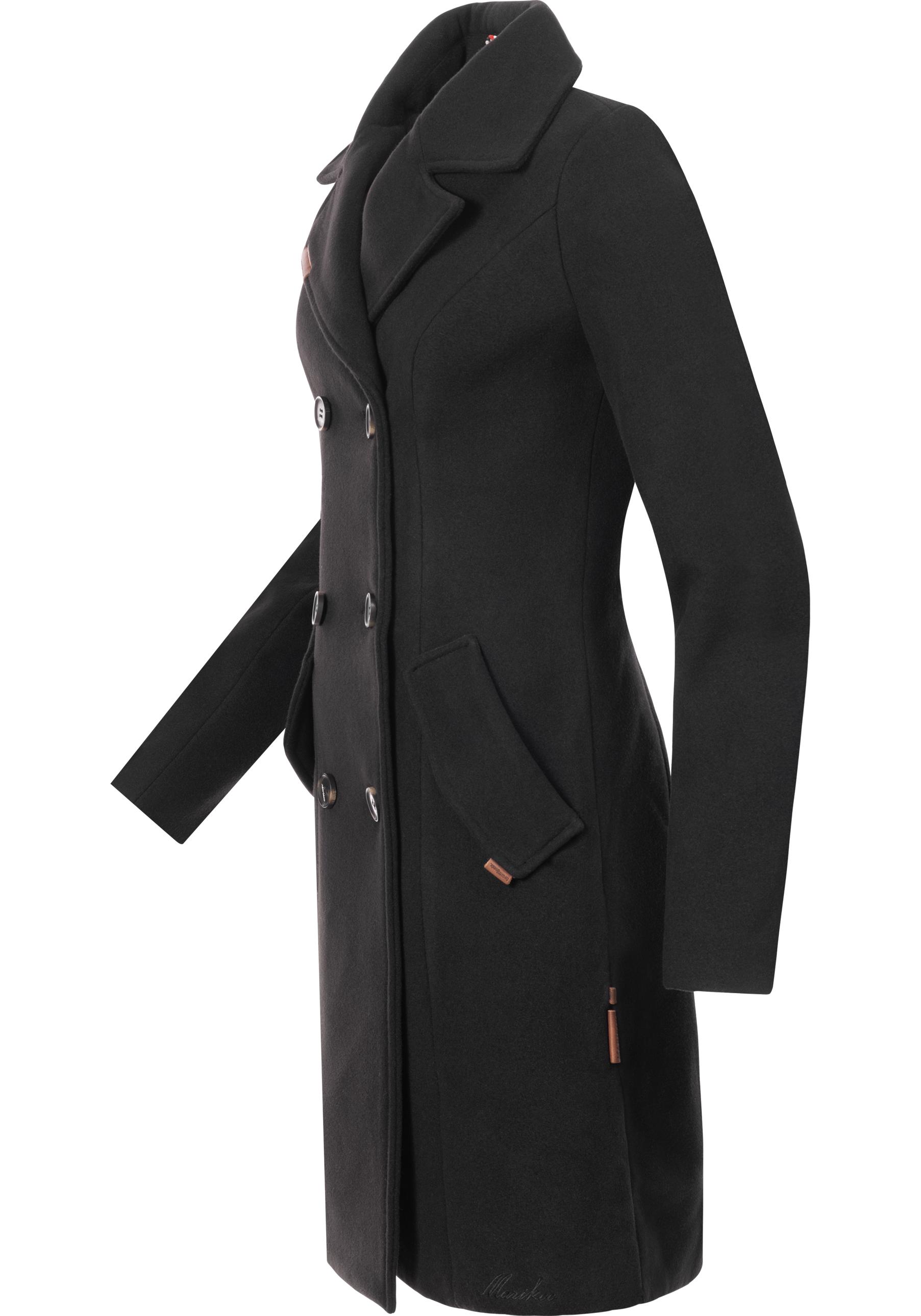Marikoo Kurzmantel "Nanakoo" edler Damen Trenchcoat in Wollmantel-Optik günstig online kaufen