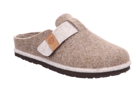 Rohde Pantoffel "D.Meran" Hausschuh, Filz Clog, Schlappen mit Klettriemchen