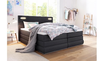 Boxspringbett »Rubona«, inkl. Bettkasten, LED-Beleuchtung und Topper