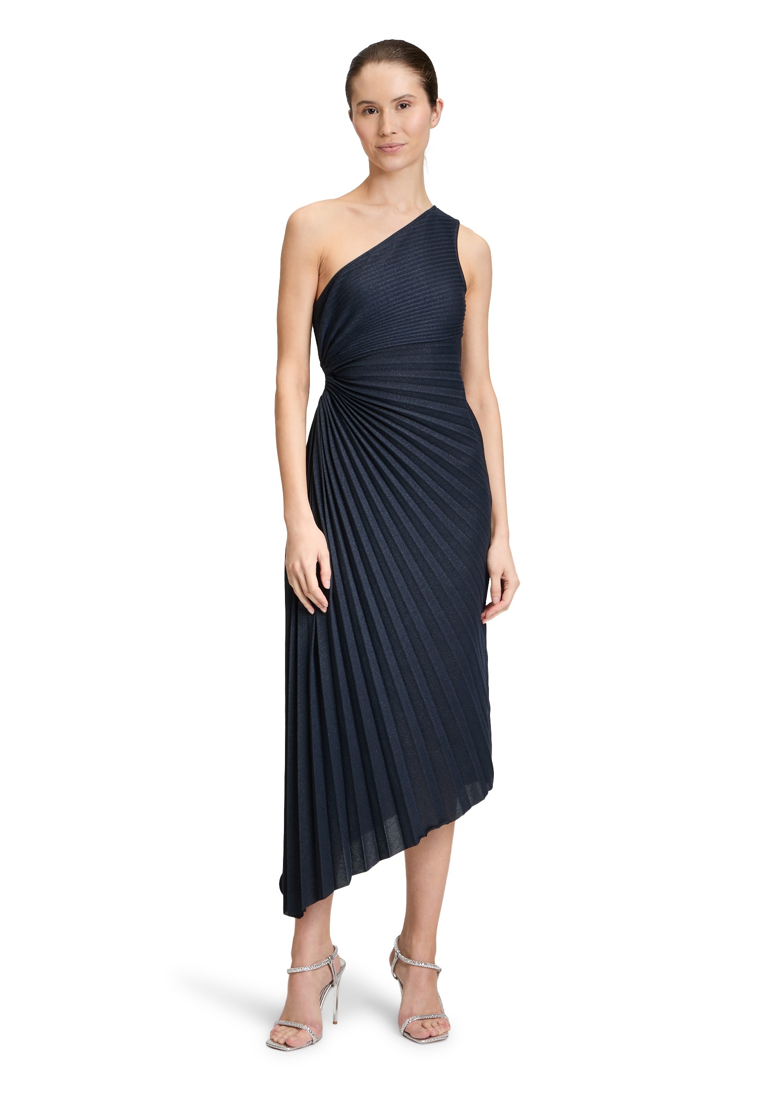 Vera Mont Abendkleid "Damen Abendkleid im Glitzer-Look" Ohne Tasche Plissee günstig online kaufen