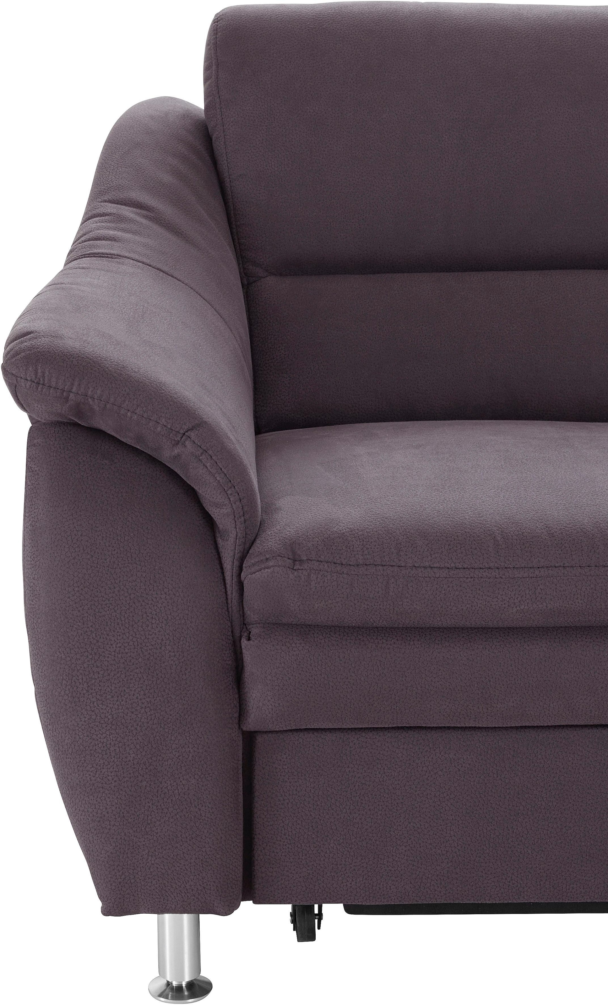 sit&more Ecksofa »Cardoso L-Form«, mit Federkern, wahlweise mit Bettfunktion und Schubkasten
