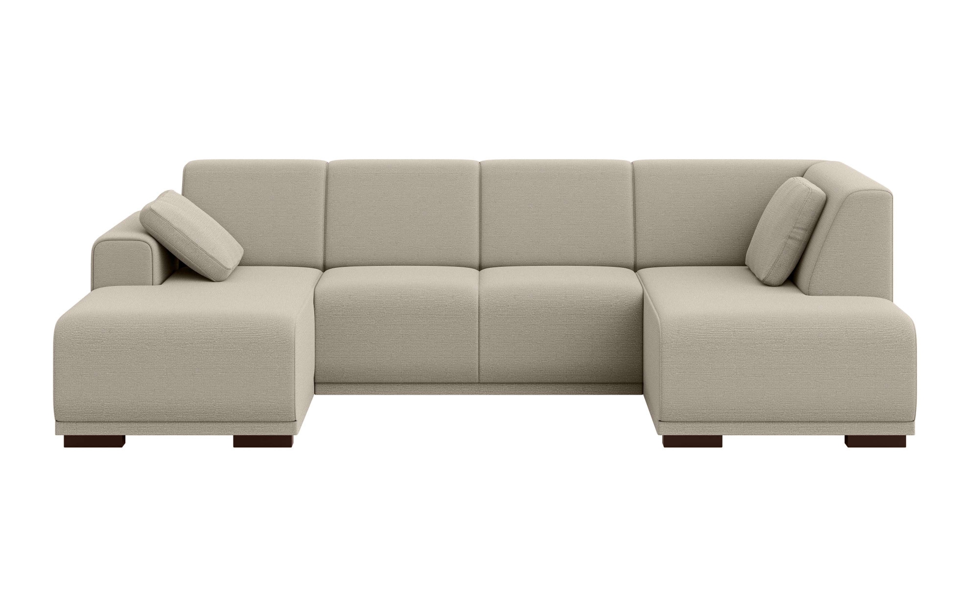 Home affaire Wohnlandschaft »BORNHOLM U-Form mit Recamiere rechts/links, B/T/H: 300/162/85 cm«, U-Form mit Wellenunterfederung, Recamiere rechts oder links bestellbar