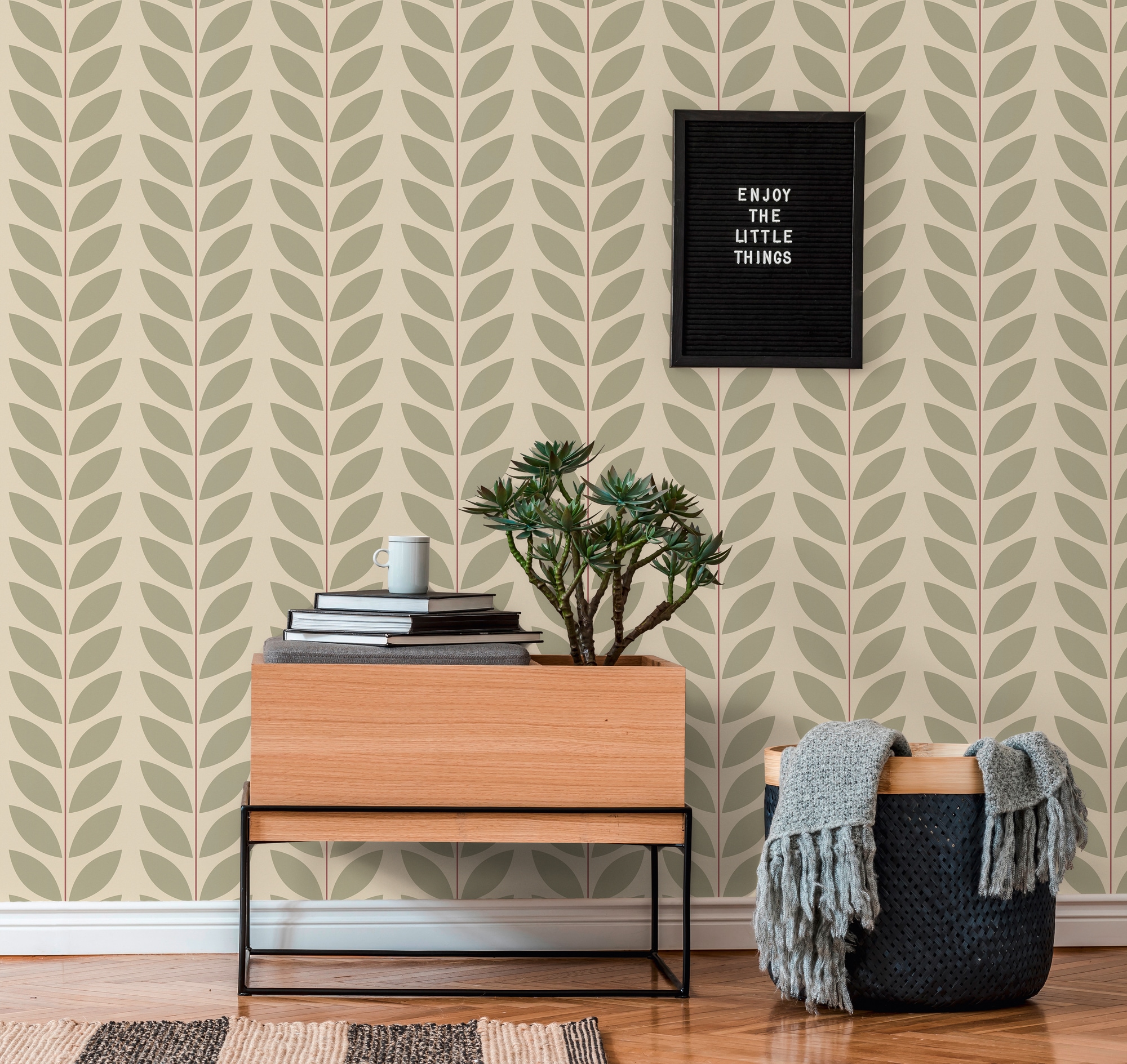 A.S. Création Vliestapete »Retro Blätter« botanisch leicht strukturiert Vliestapete Blättermotiv botanisch Retro, versch. Farben