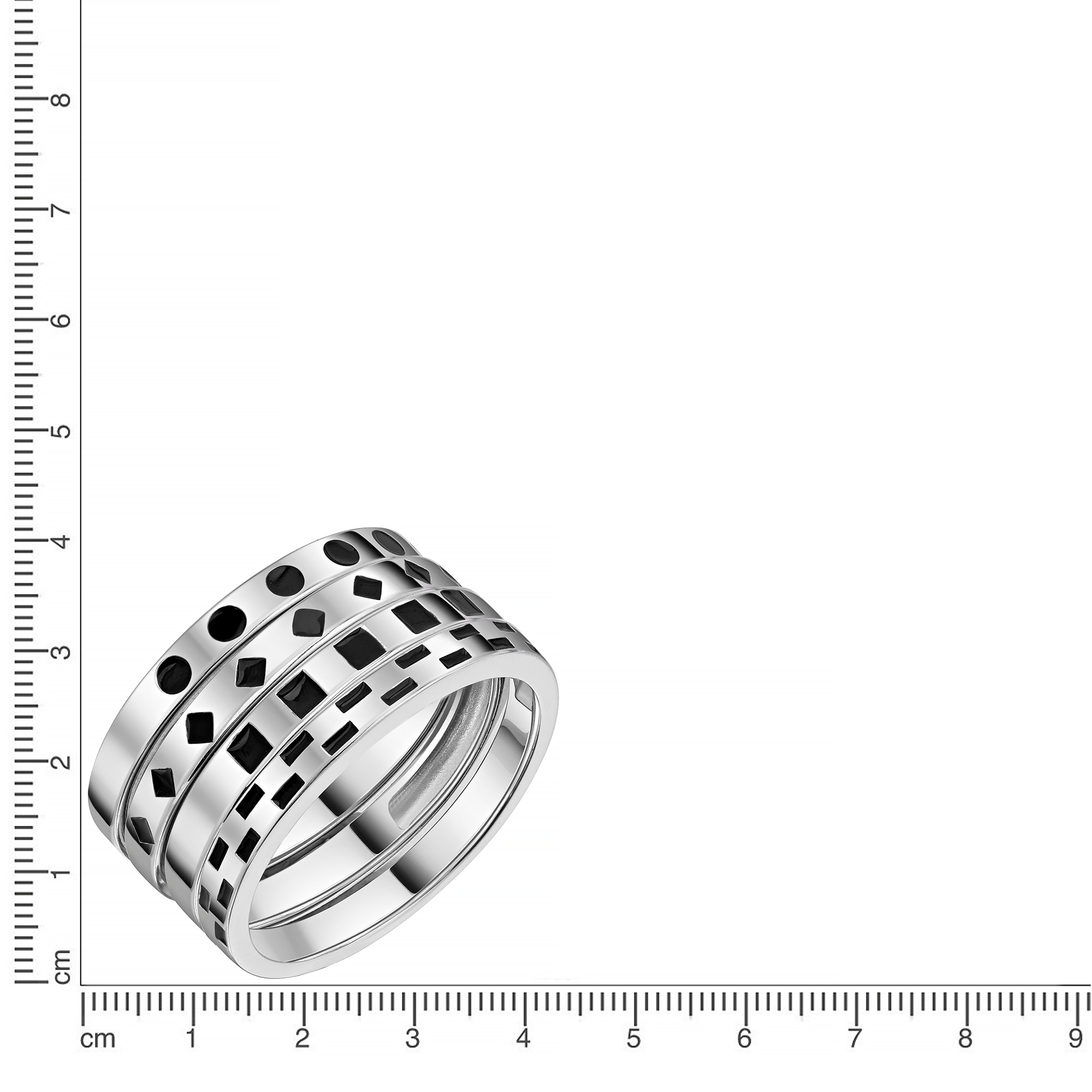 Firetti Ring-Set »Multipack Schmuck Geschenk Silber 925 Quadrat Raute Kreis Viereck«