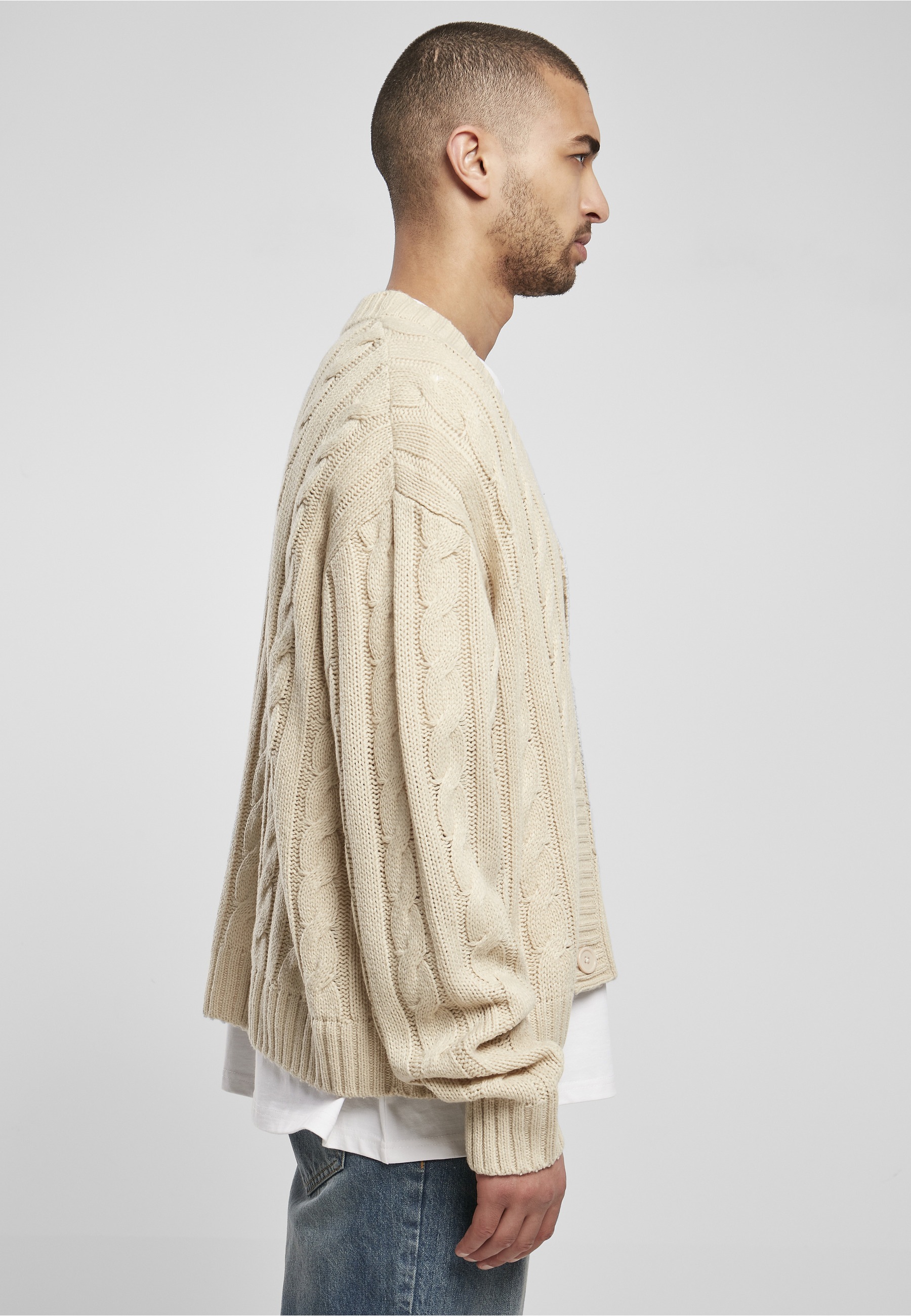URBAN CLASSICS Strickjacke »Urban Classics Herren Boxy Cardigan« 1 Stk.