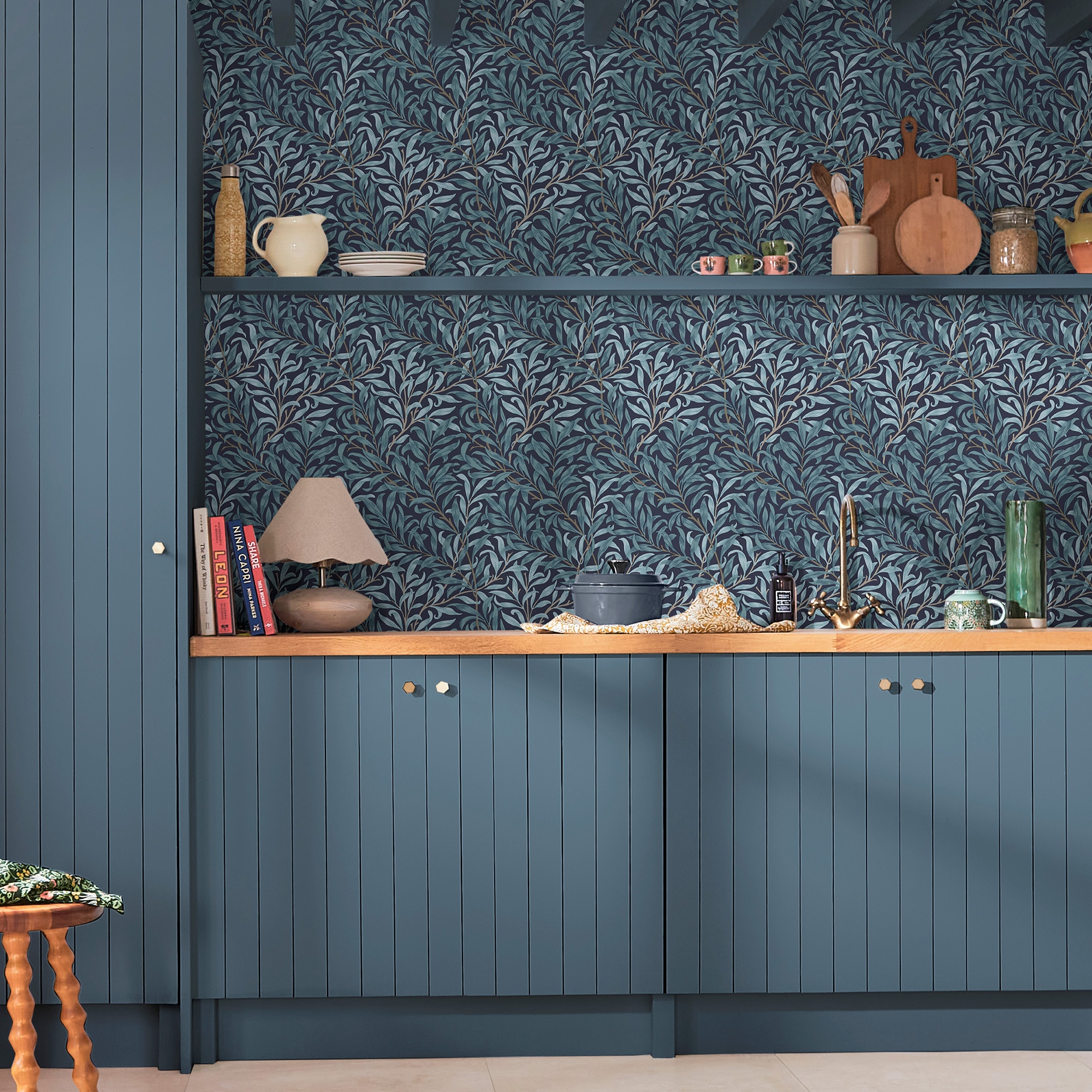 WILLIAM MORRIS AT HOME Vliestapete "Willow Bough" Retro glatt 10mx52cm (ca. 5m2)