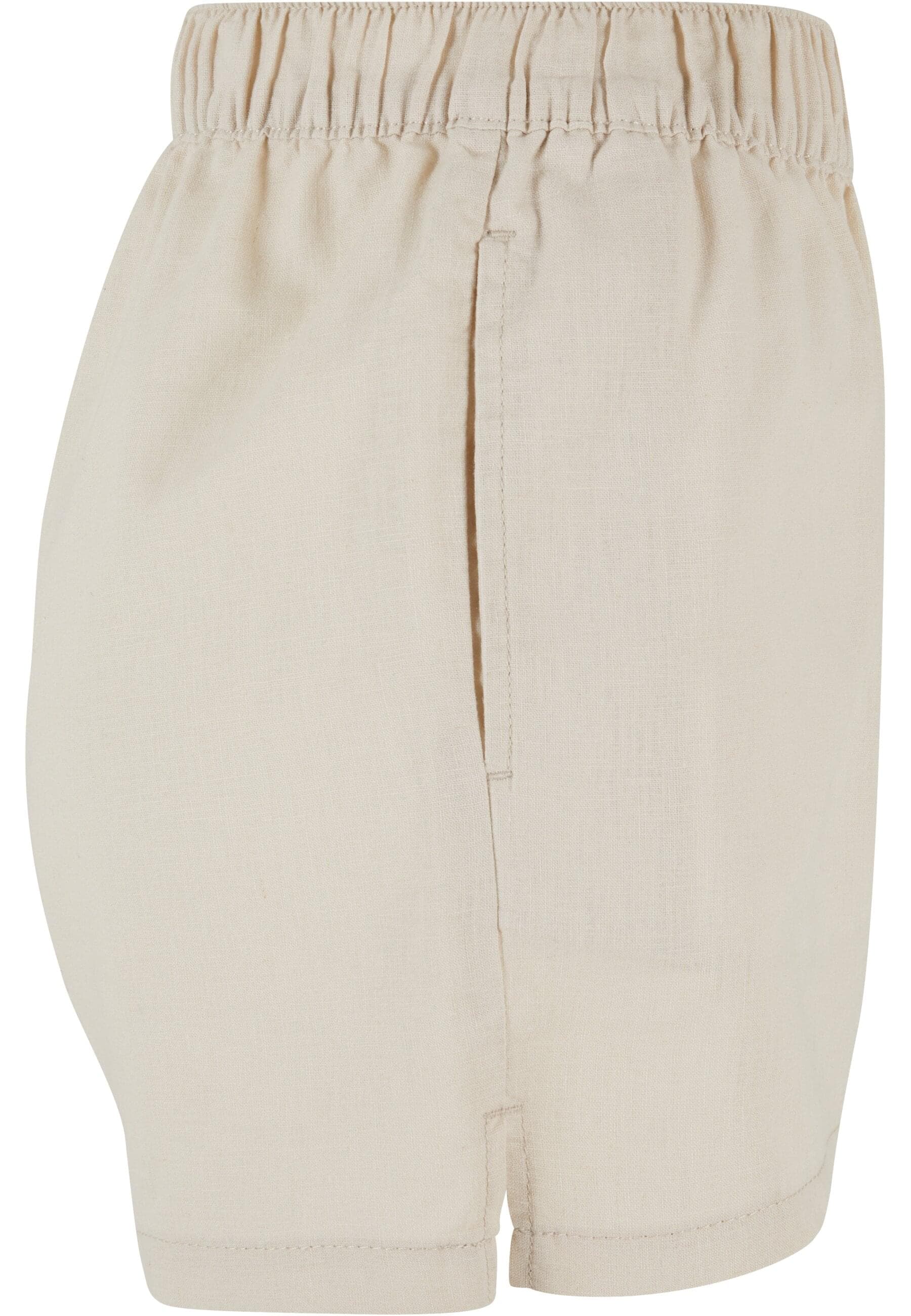 URBAN CLASSICS Shorts »Urban Classics Damen Ladies Linen Mixed Boxer Shorts«, (1 tlg.)