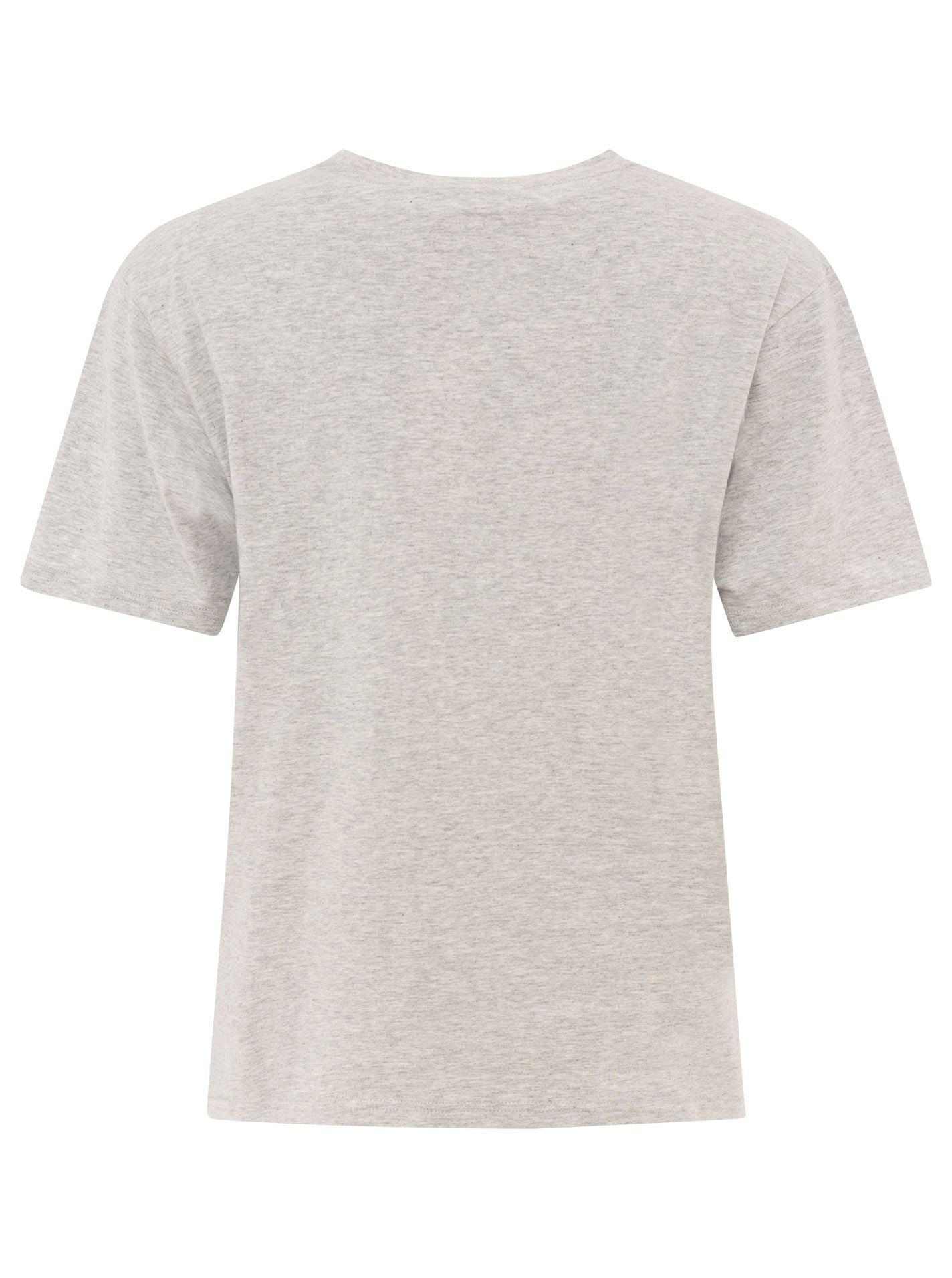 Zwillingsherz T-Shirt »"Feel Good Club"« Rundhals, einfarbig, kleine Stickerei vorne
