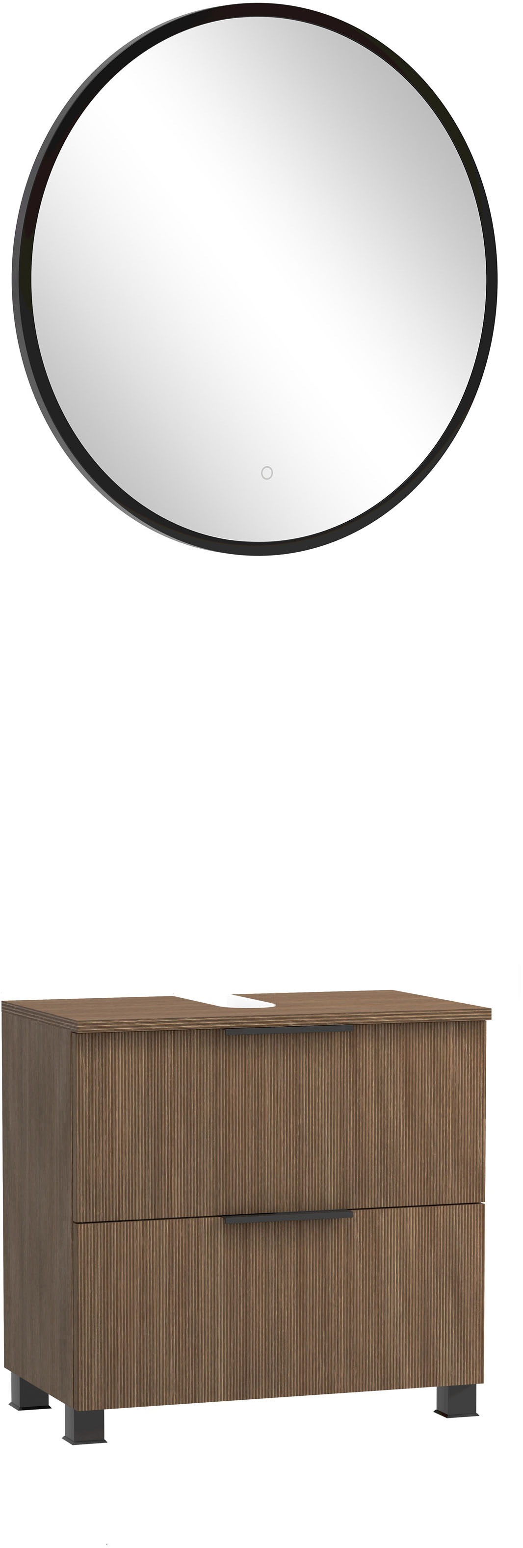 welltime Badmöbel-Set »Welltime, York Unterbecken-Set 2teilig, 60 cm, 1 Klappe, 1 Auszug«