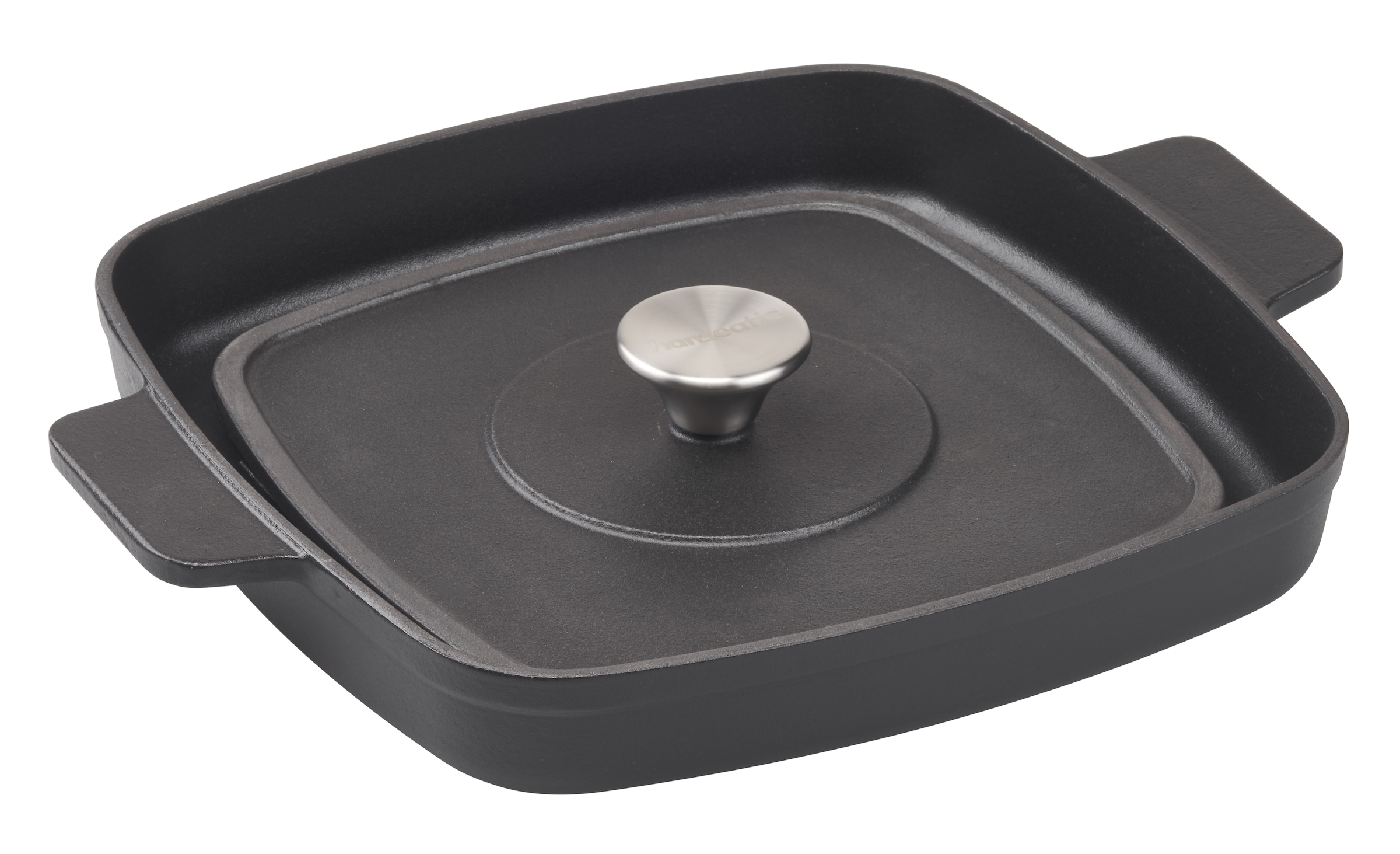 Hanseatic Grillpfanne »hanseatic« Gusseisen 2 Stk. tlg. inkl. Steakpresse und Griffschutz für Induktion