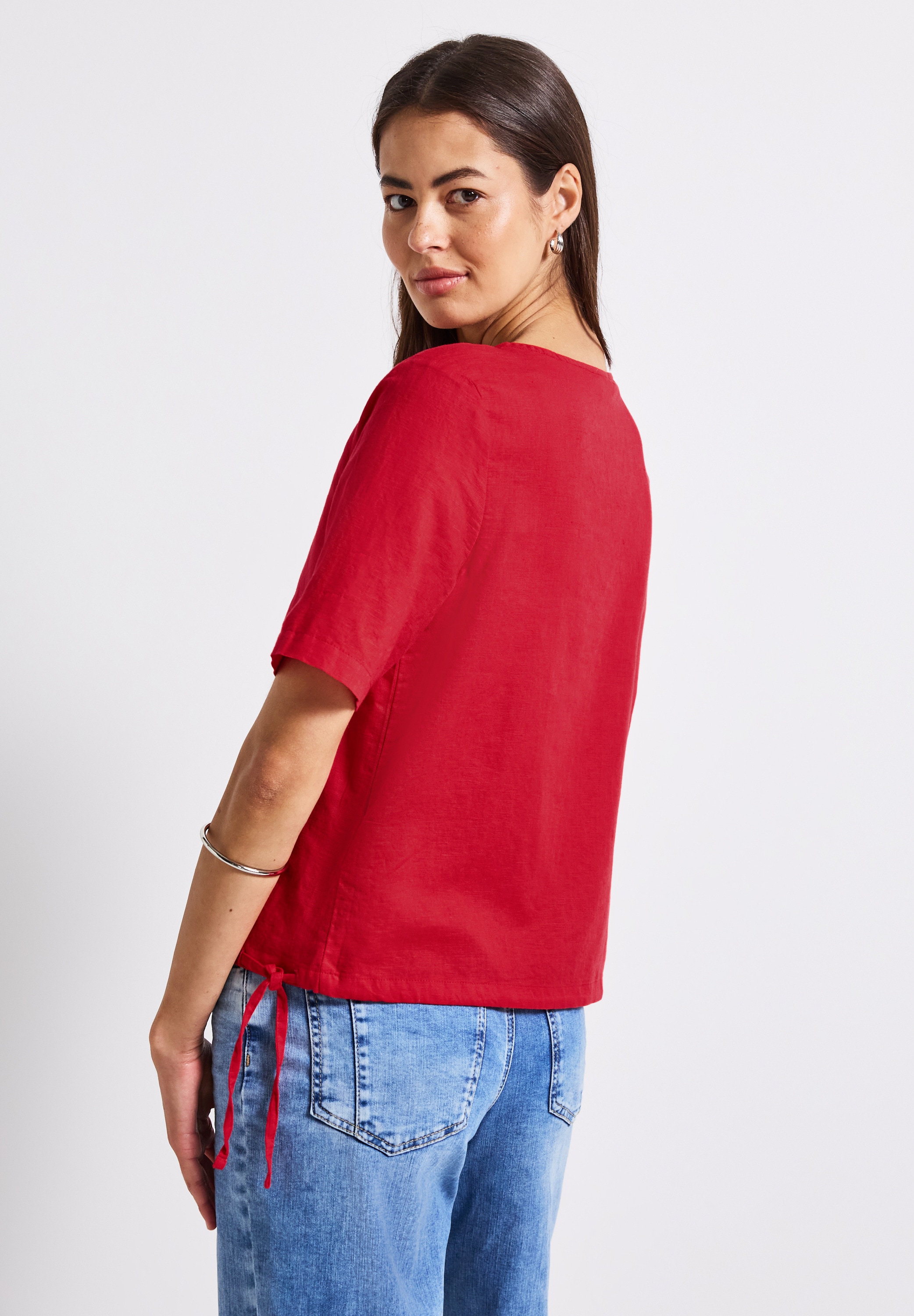 STREET ONE Shirtbluse, mit Leinenanteil