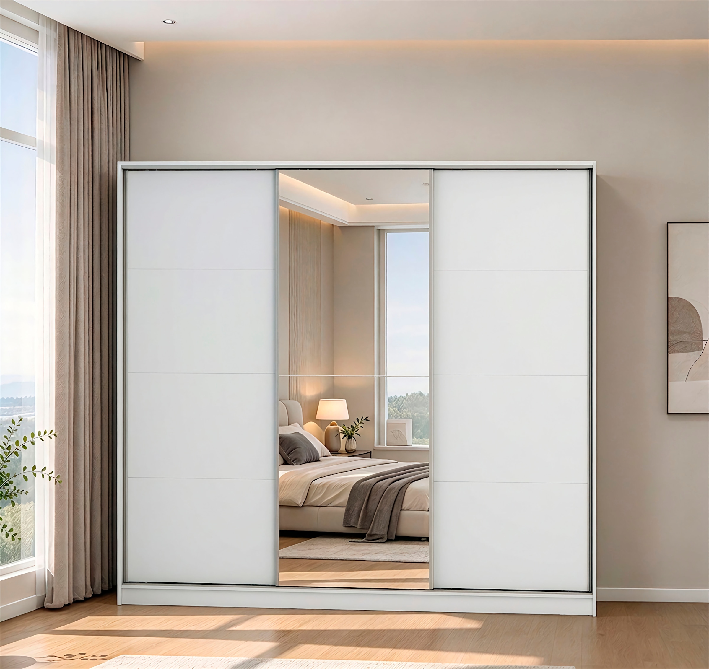 OTTO home Kleiderschrank »Trento Schlafzimmerschrank mit Premium Ausstattung &  Schiebetüren« Leichtgängige Schiebetüren mit Softclose und tolle Innenaussatttung