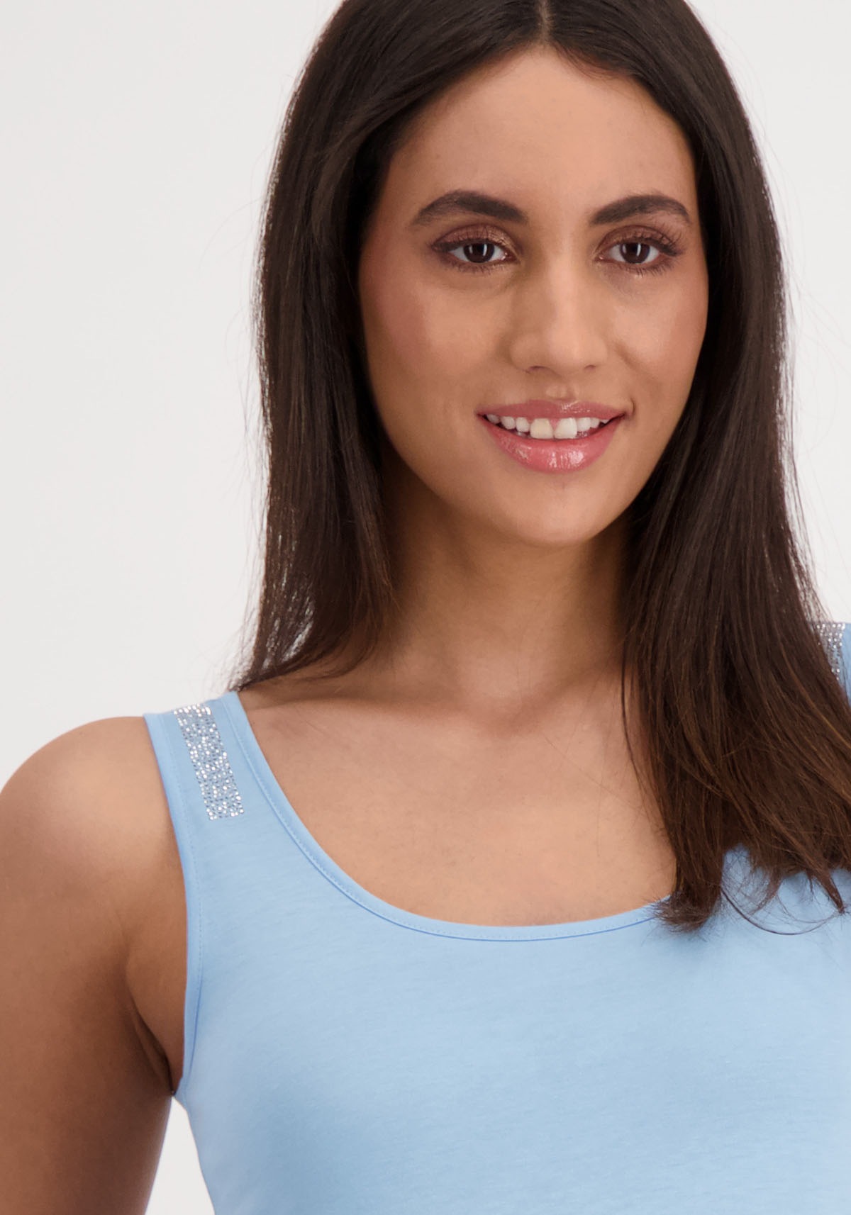 Monari Tanktop, mit Glitzersteinchen an den Trägern