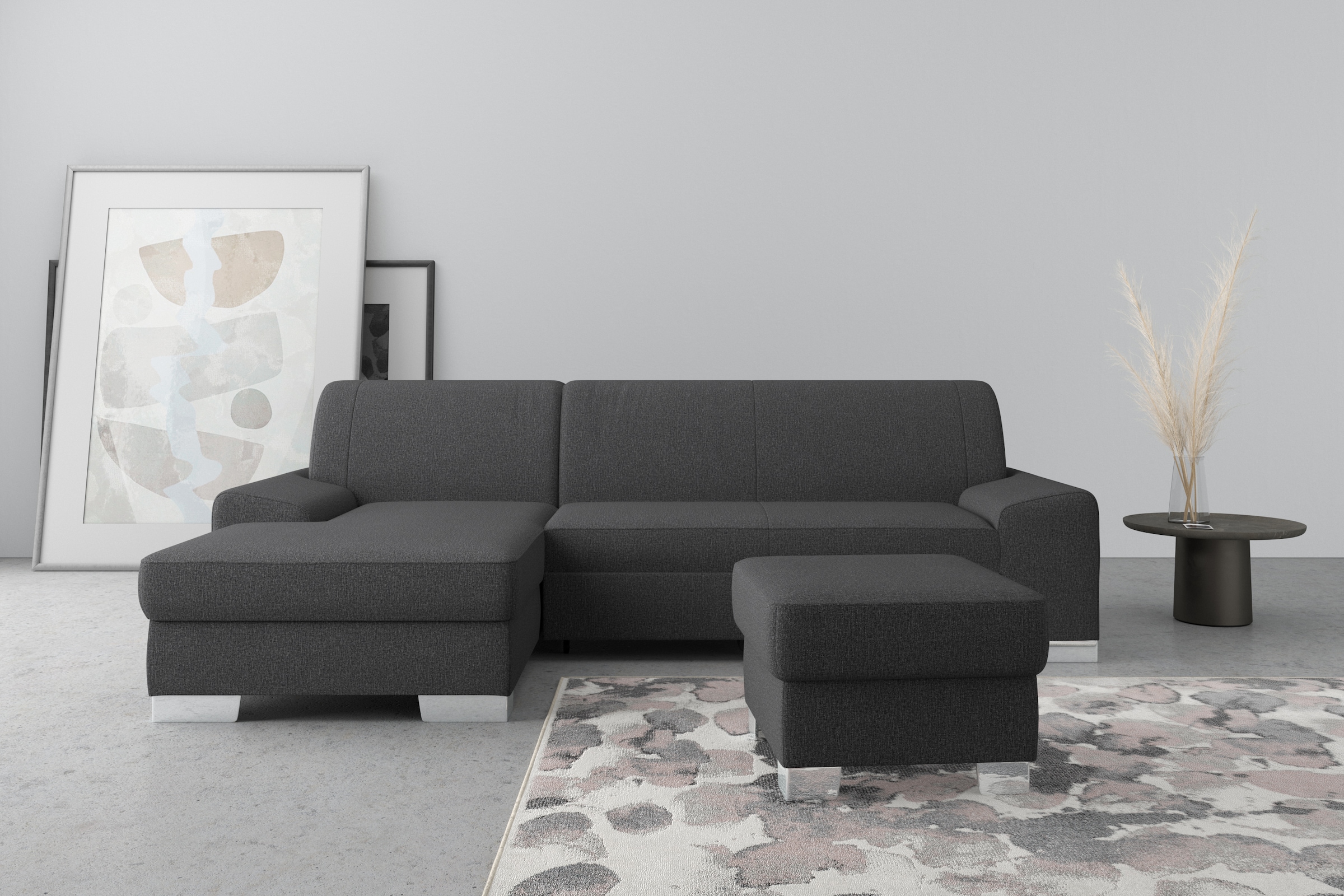 DOMO collection Ecksofa "Anzio L-Form, whlw. Bettfunktion, Federkern, hochw günstig online kaufen