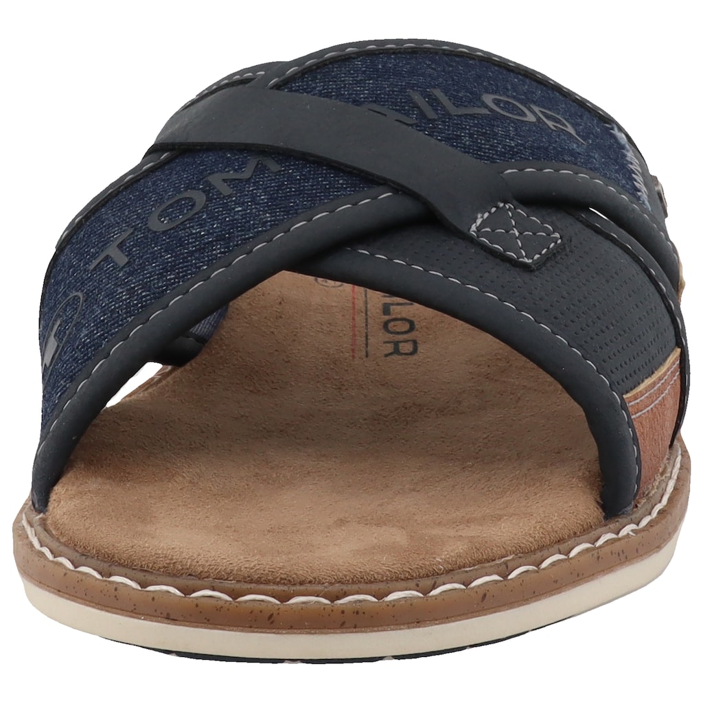 TOM TAILOR Pantolette, Sommerschuh, Schlappen, Poolslides, in Schuhweite G (weit)