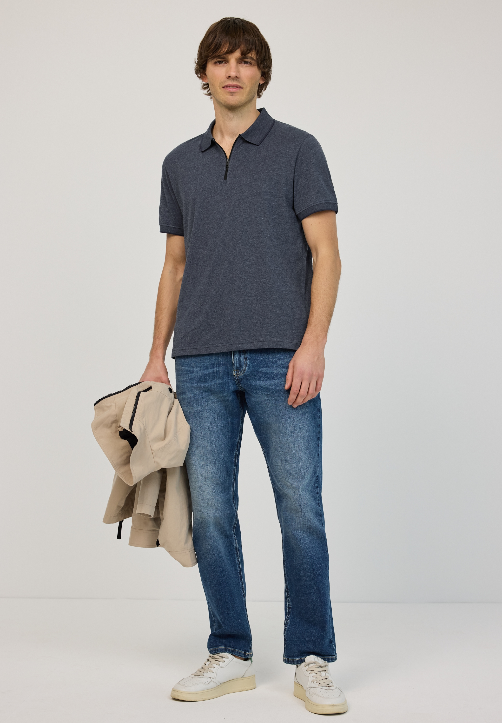 STREET ONE MEN Poloshirt im soften Baumwoll-Mix