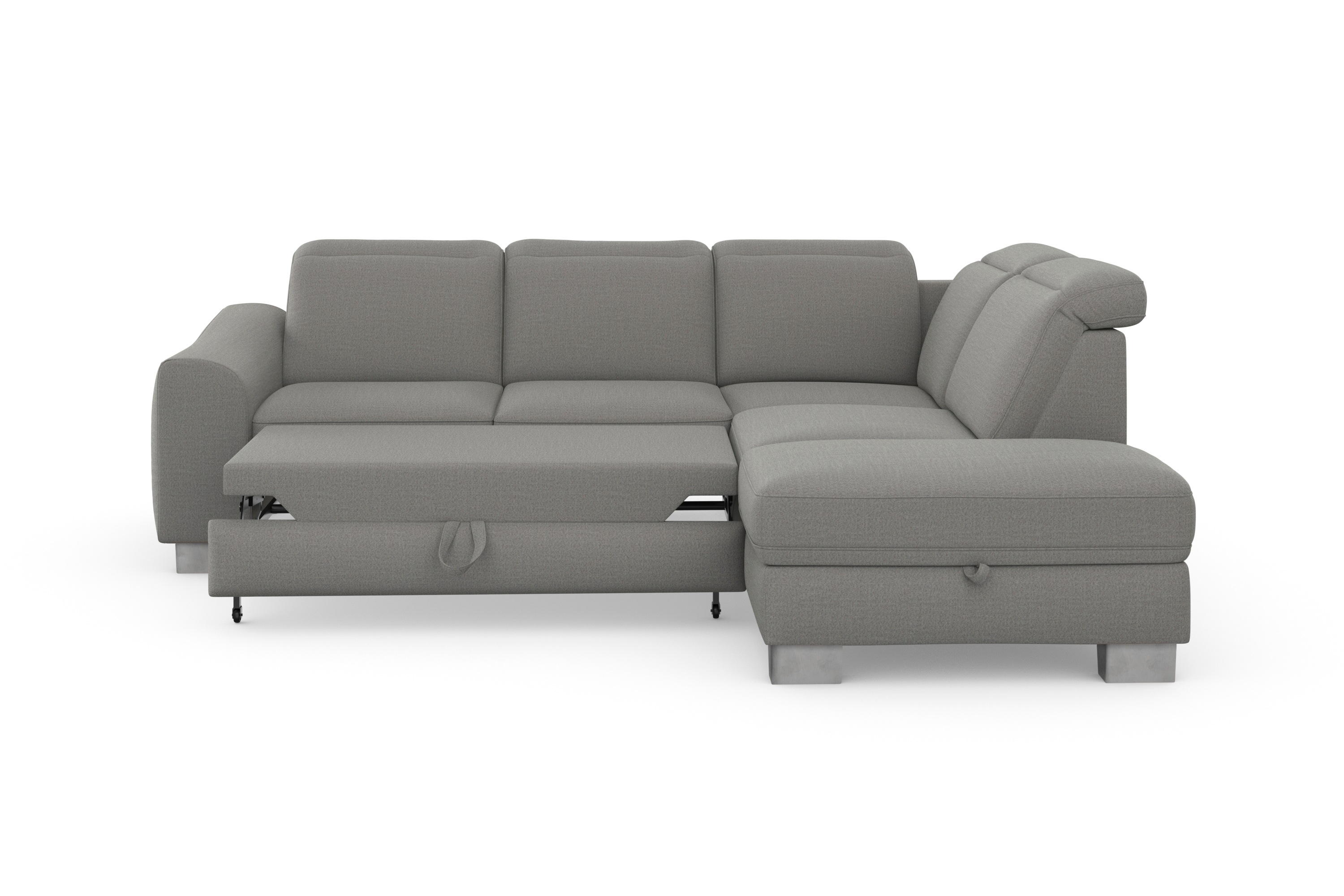 Thumbnail - sit&more Ecksofa "Dundee L-Form", mit Federkern und Edelstahlfüßen, wahlweise mit Kopfteilverstellung