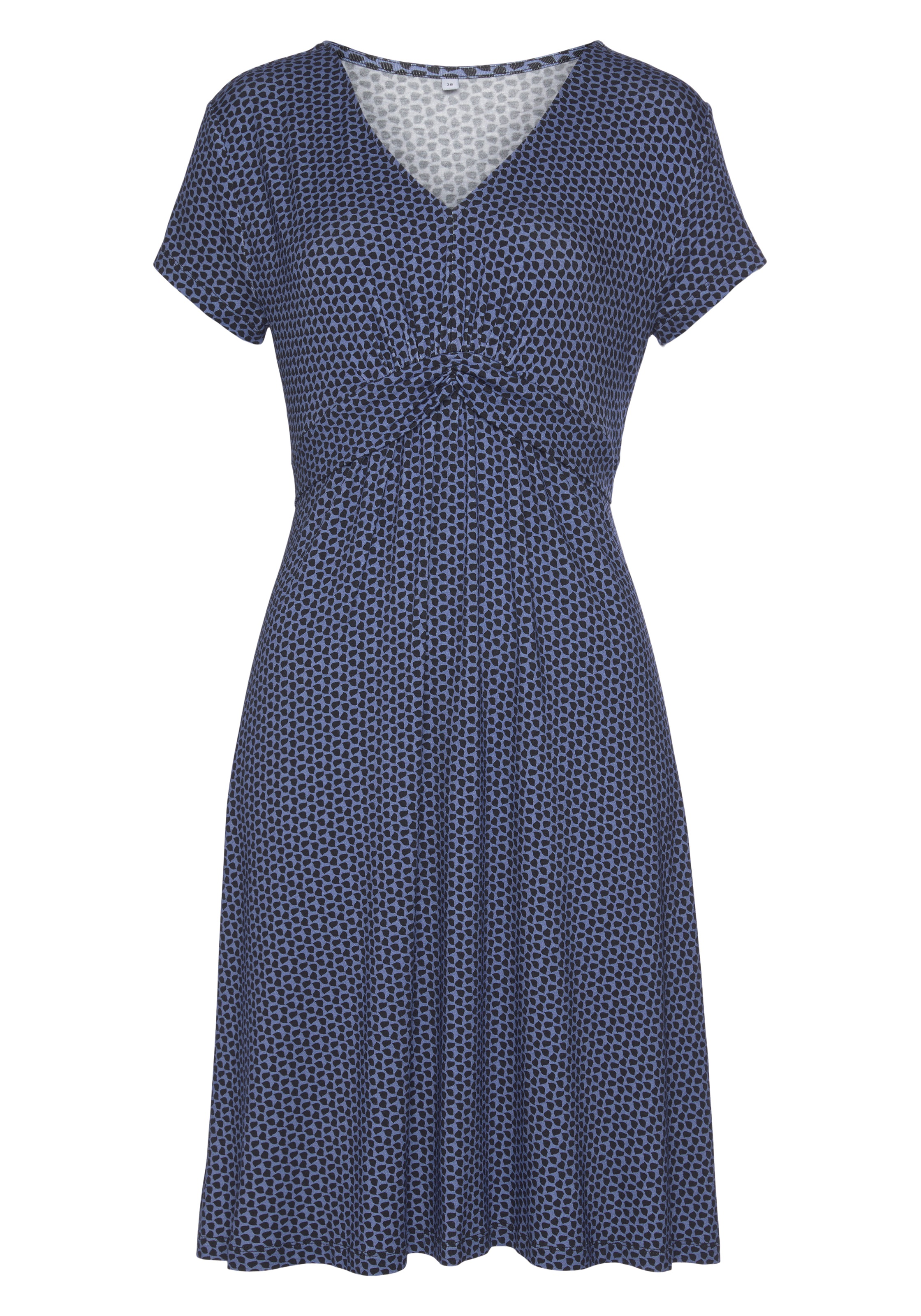 Vivance Jerseykleid mit geometrischem Print, figurschmeichelndes T-Shirtkleid, Sommerkleid