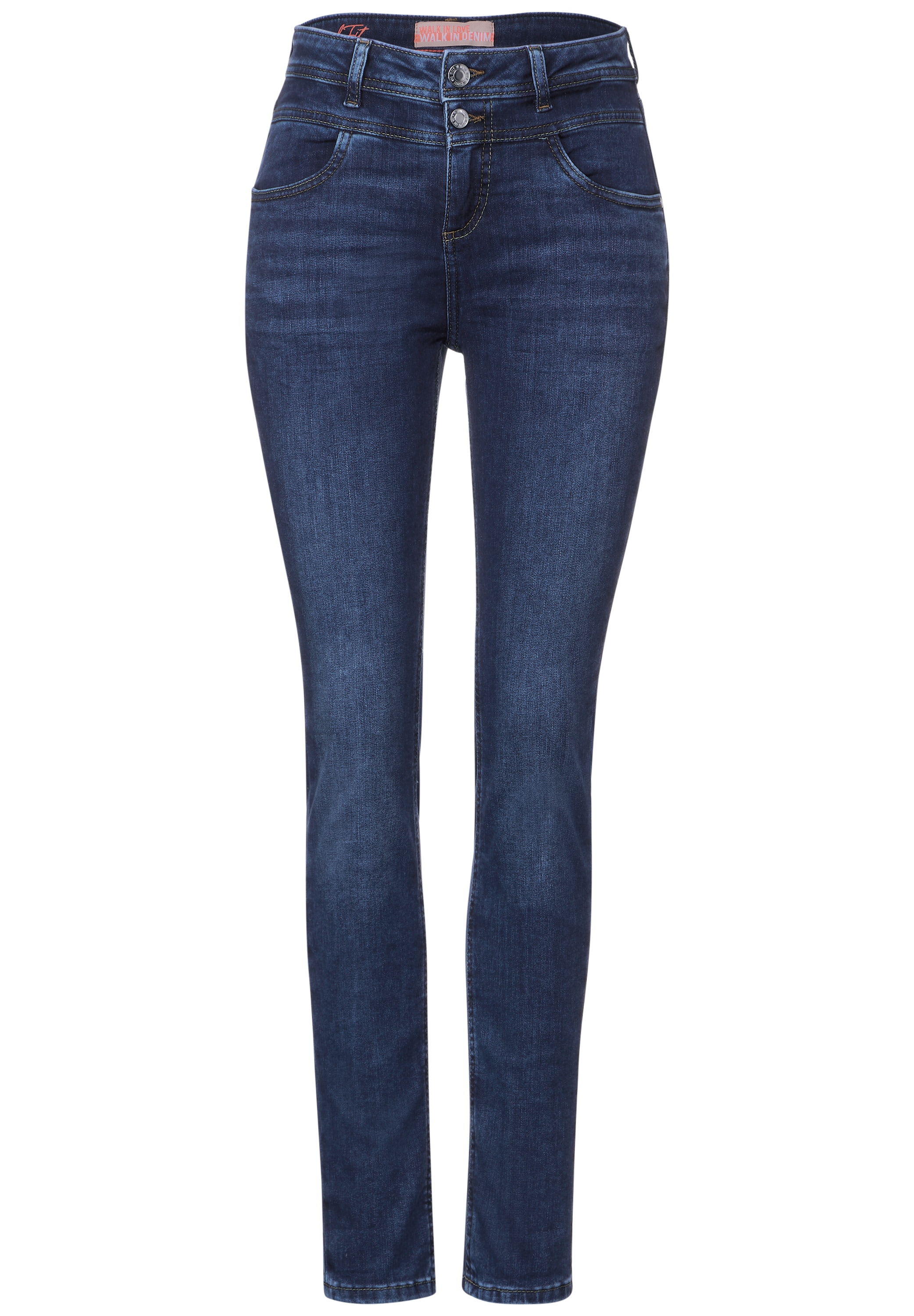 STREET ONE Gerade Jeans, High Waist