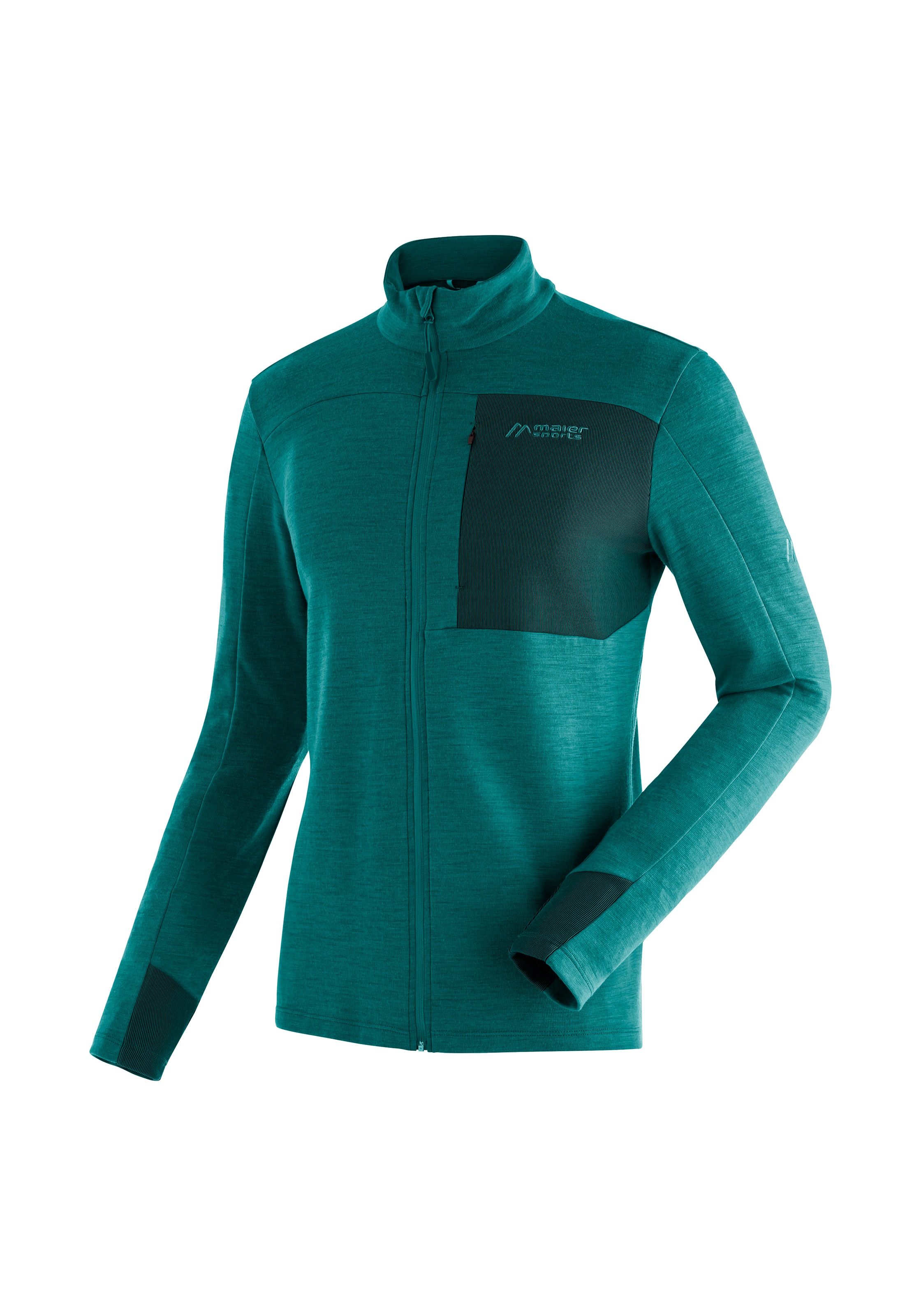 Maier Sports Funktionsshirt "Skutvik M", Midlayer-Jacke für Herren, ideal für Ski-Touren