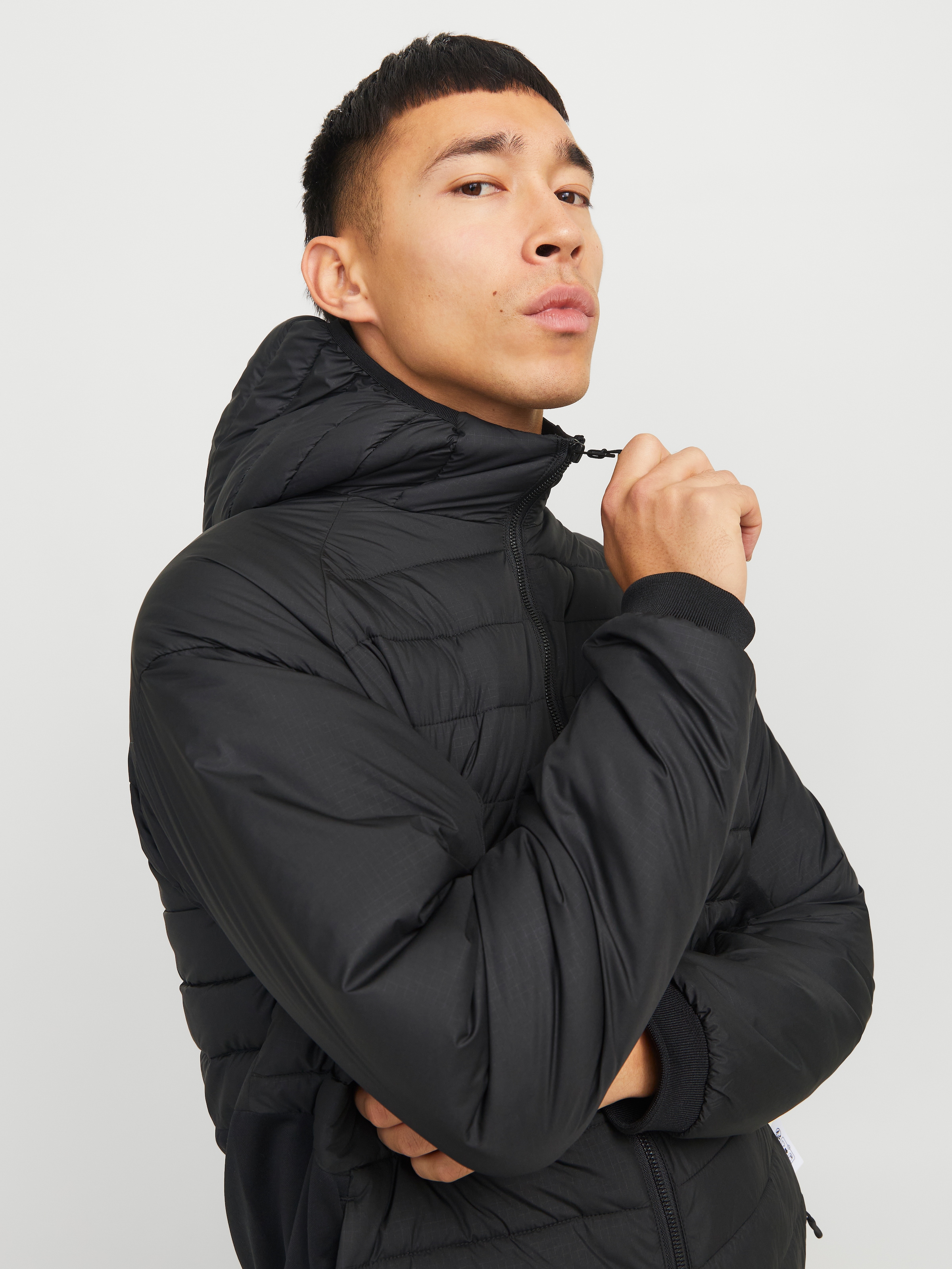 Jack & Jones Steppjacke »JJESTATE HYBRID JACKET NOOS«, mit Kapuze, mit Kapuze