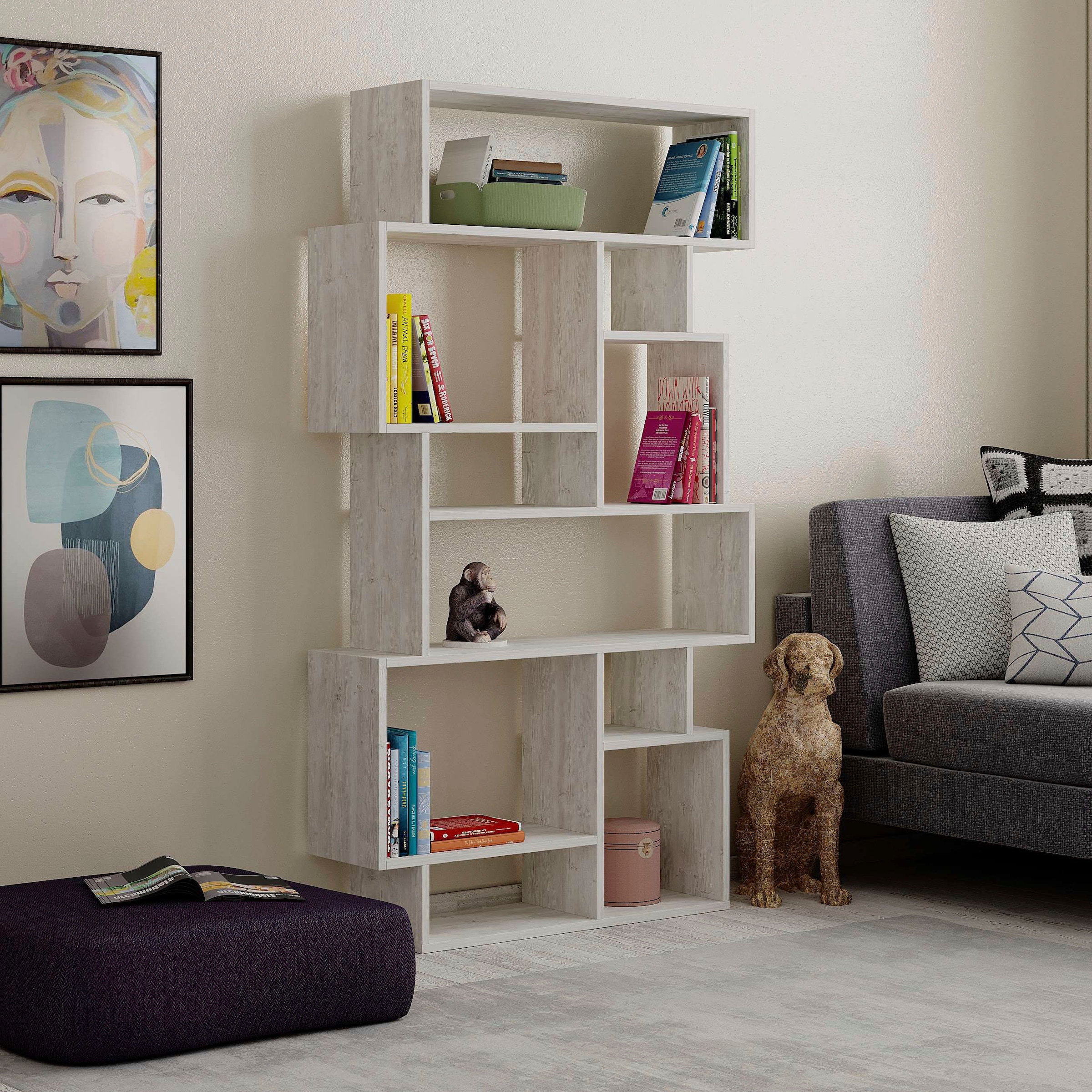 Decortie Bücherregal »Karmato Bücherregal«, (Packung), Leichte Montage, Lagerung, Platzsparend