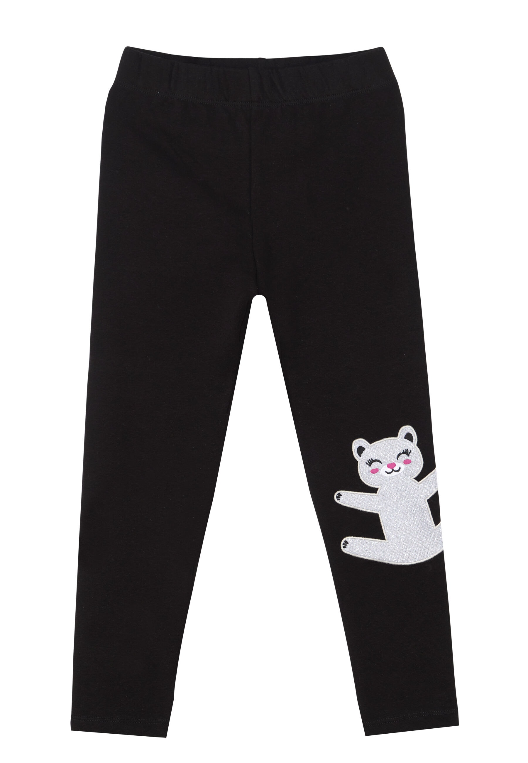 Denokids Hausanzug »Set Glitter Leo«, mit Leopard-Motiv in Silber-Glitzer