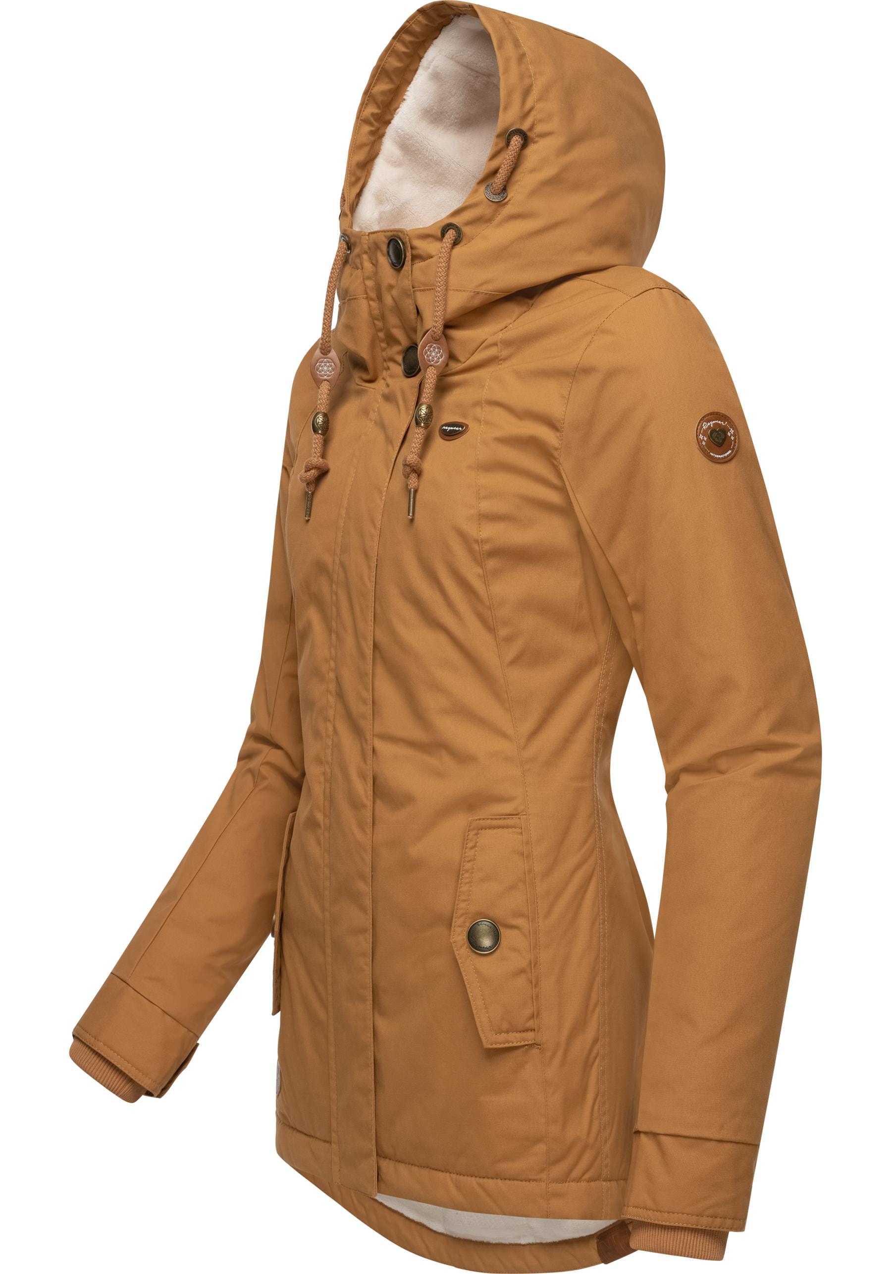 Ragwear Winterjacke »Monade«, mit Kapuze, Damen Winterparka mit Kapuze und m. Fleece gefüttert