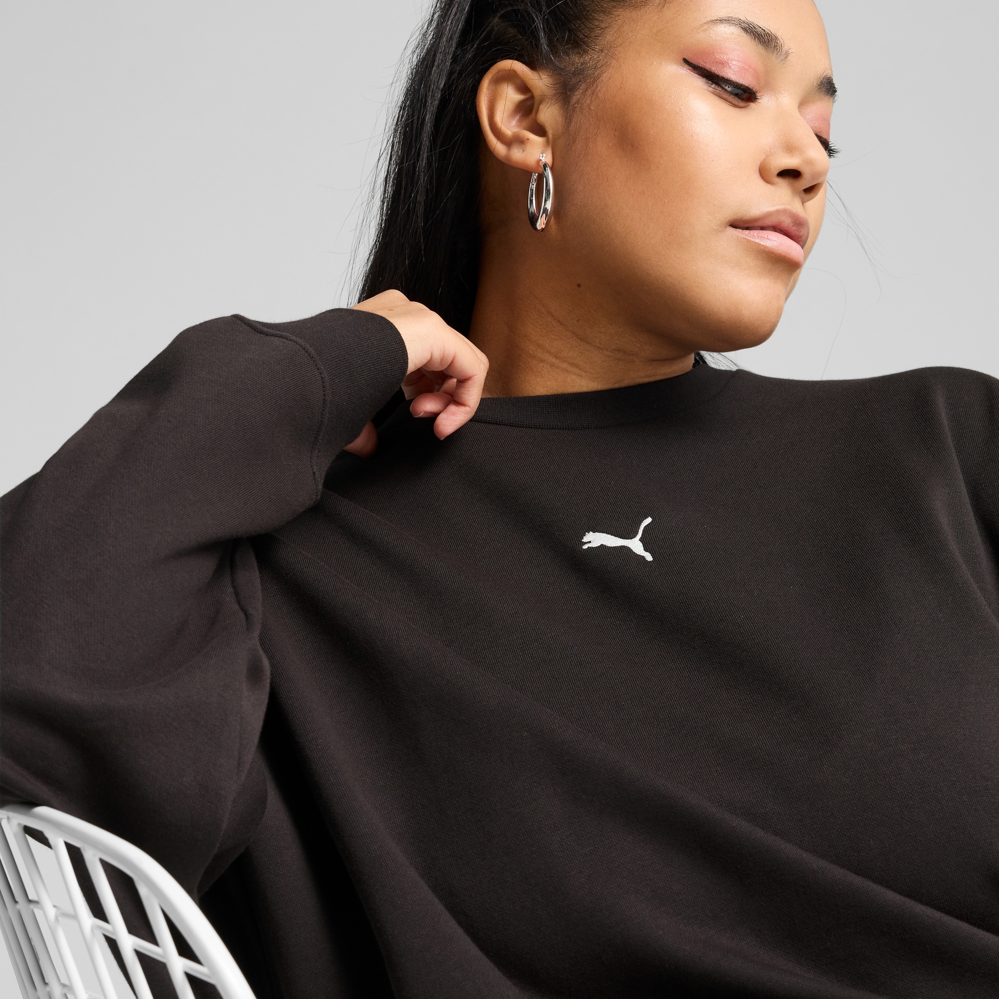 PUMA Langarmshirt »ESS OVERSIZED CREW FL«