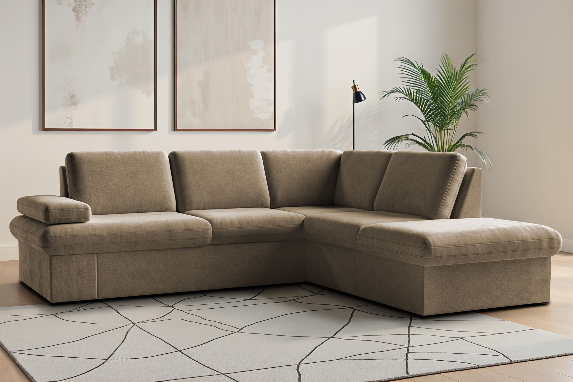 sit&more Ecksofa "Moreno L-Form, B: 238 cm" mit Armteilverstellung, optional Schlaffunktion