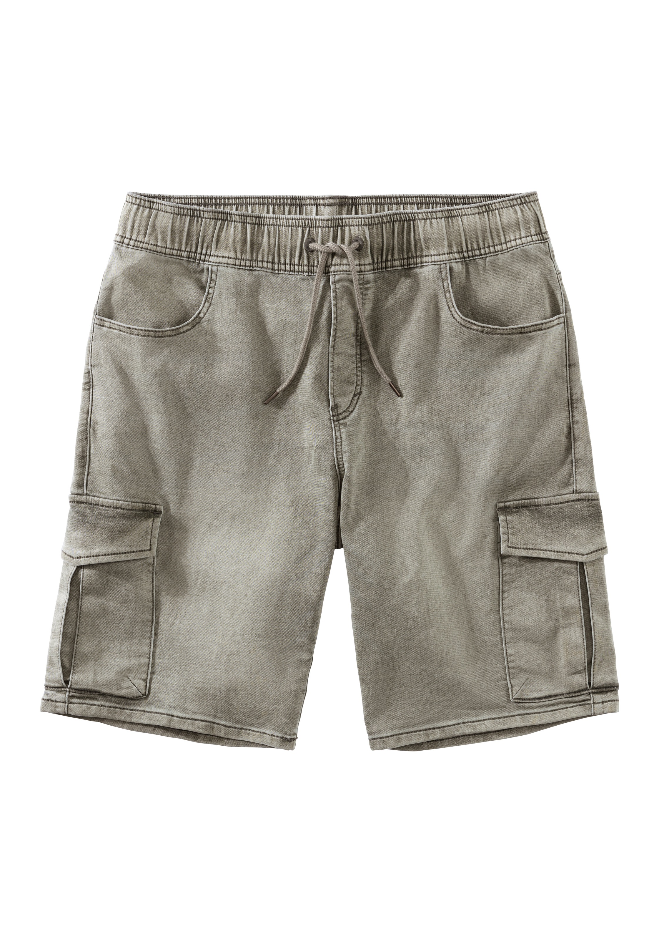 John Devin Jogg Pants, mit Cargotaschen, knielang, elastische Schlupf-Bermu günstig online kaufen