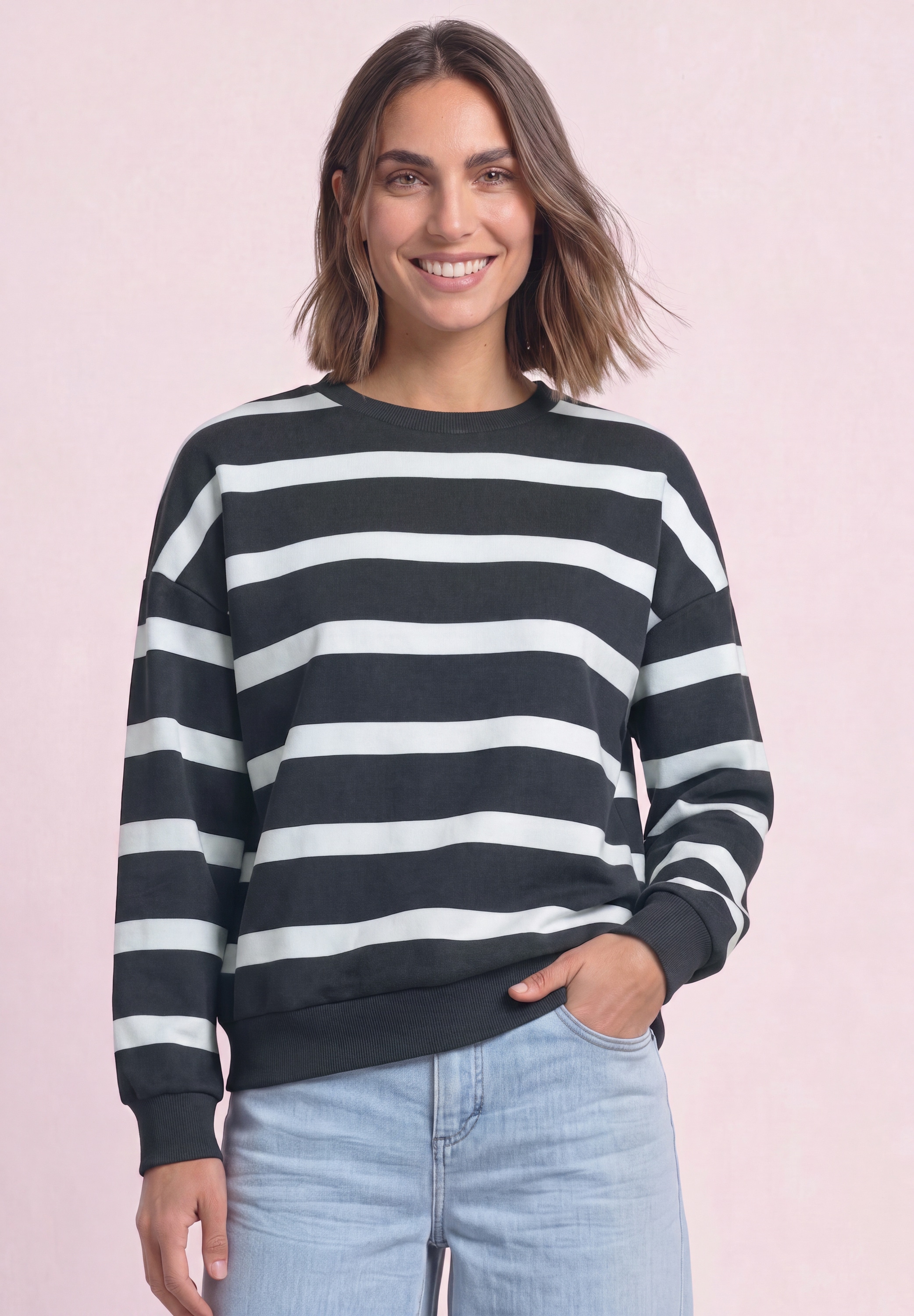 STREET ONE Sweatshirt , im Streifen-Design

