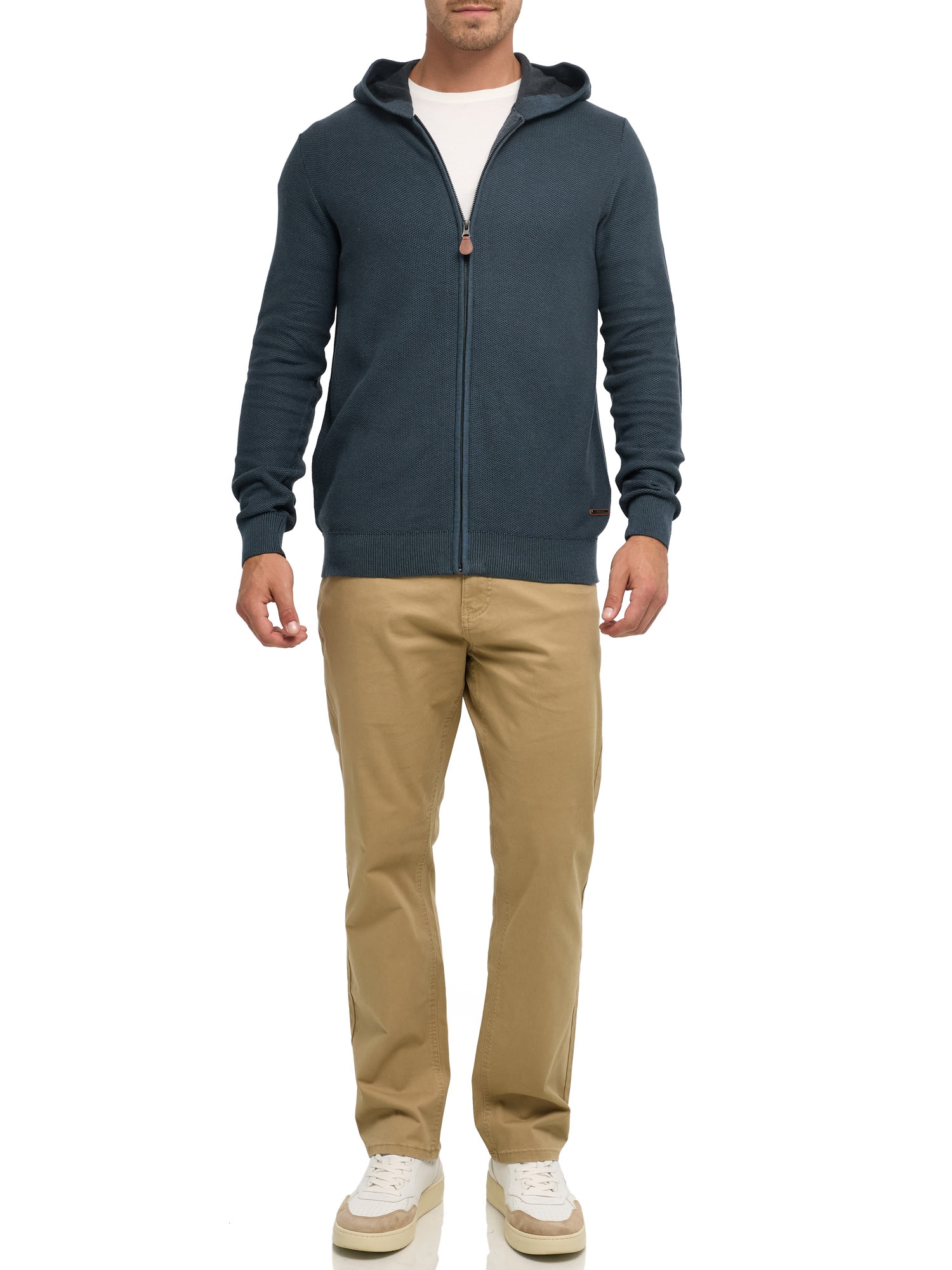 Indicode Kapuzenstrickjacke »INJexmon hoodie« Baumwolle, regular fit