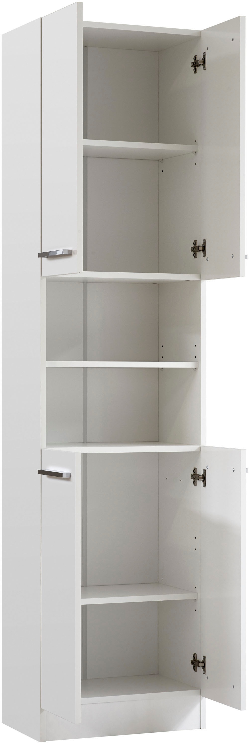 Saphir Badmöbel-Set »Quickset 335 6-teilig, Waschbeckenunterschrank mit LED-Spiegelschrank«, (6 St.), Hochschränke, Unterschrank, Hängeschrank, inkl. Türdämpfer, 13 Türen
