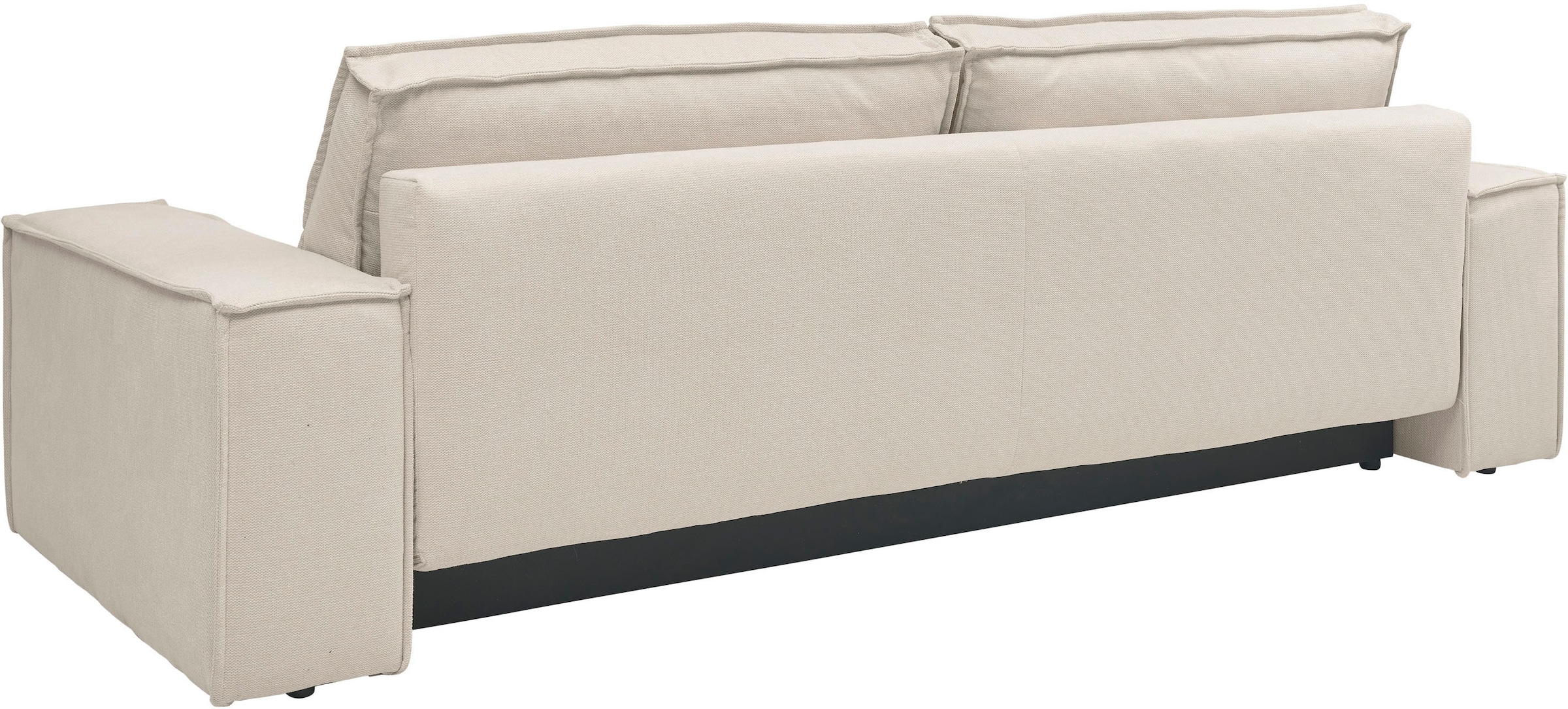 andas 3-Sitzer »FINNLEY Schlafsofa 257 cm, Schlaffunktion mit Bettkasten (200/136cm),«, in Aqua Clean-Bouclé u. Struktur fein