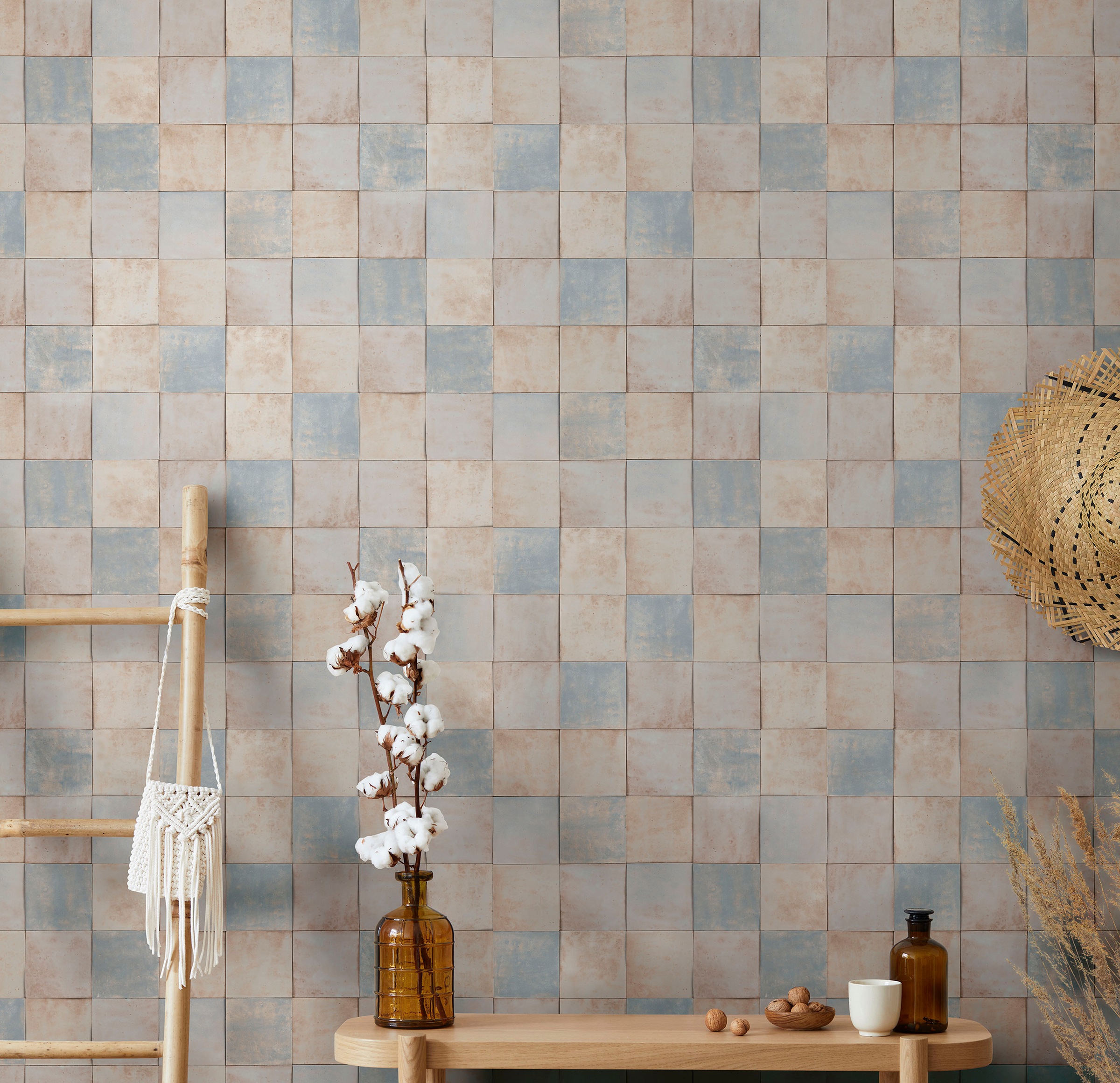 Marburg Fototapete "Tile" matt glatt moderne Tapete für Wohnzimmer Schlafzimmer Küche