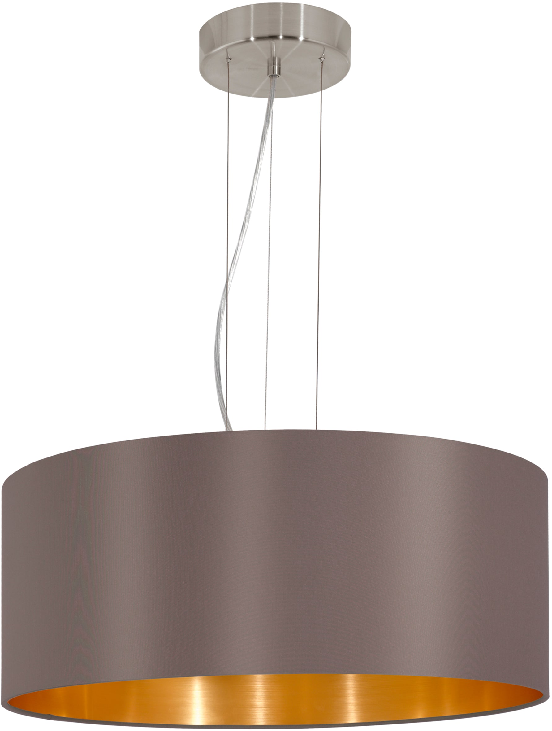 EGLO Hängeleuchte »MASERLO«, 3 flammig, Leuchtmittel E27 | Leuchtmittel wechselbar-ohne Leuchtmittel, Pendelleuchte, Pendellampe, Wohnzimmer, Esszimmer, gemütlich, 110x53cm