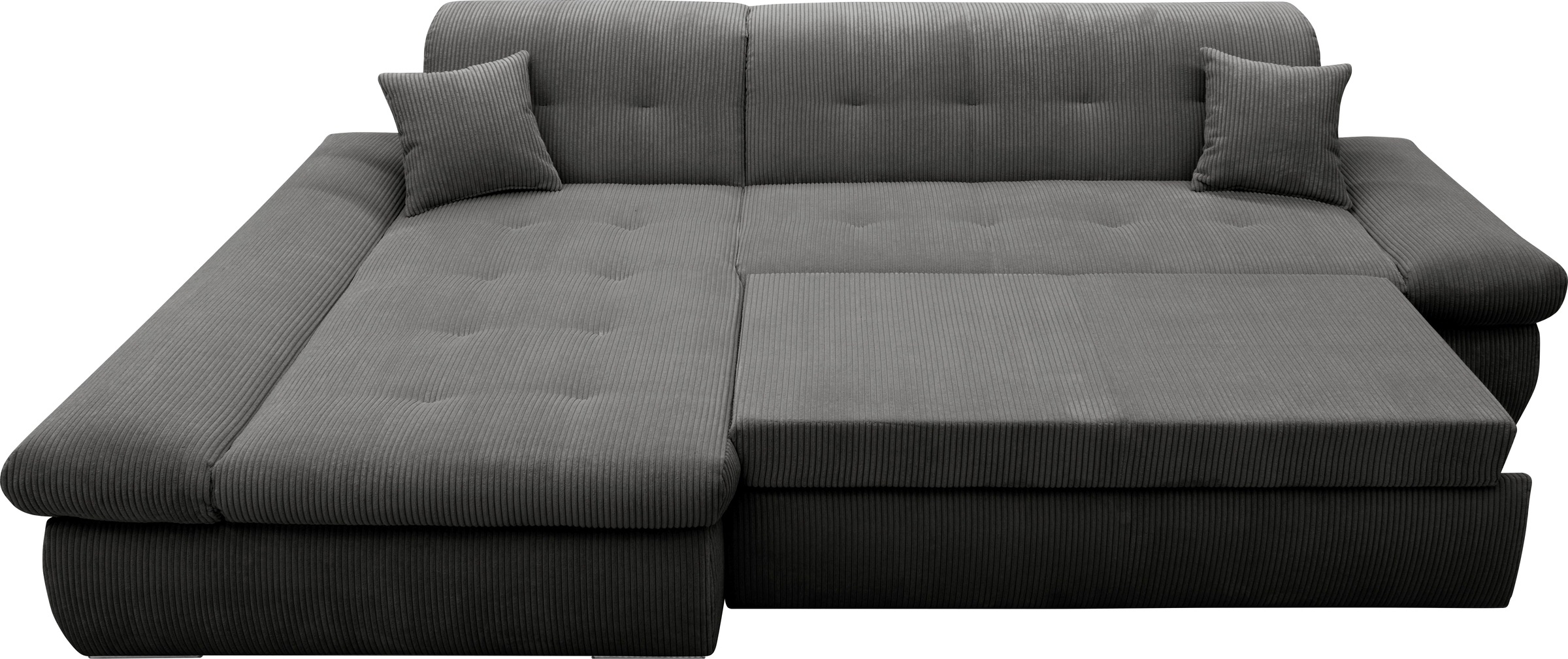 DOMO collection Ecksofa »Moric, L-Form, XXL-Sofa - Breite 300cm«, wahlweise mit Bettfunktion und Armteilverstellung, Cord