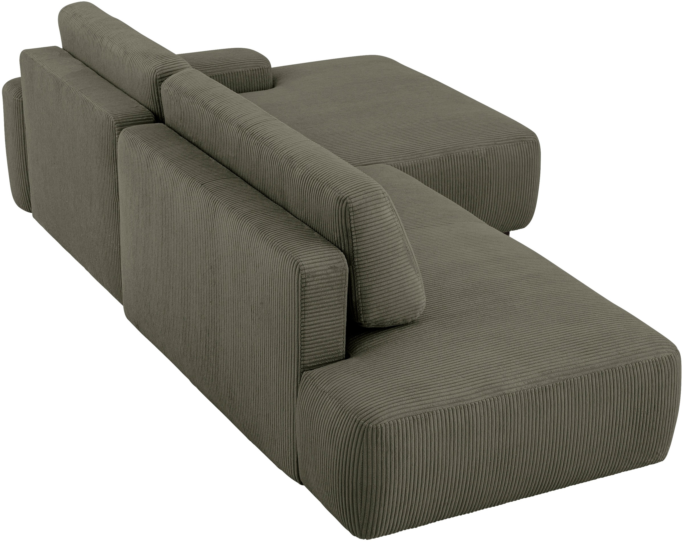 INOSIGN Ecksofa »TORGE, Schlafsofa Cord, Samtvelours u. Strukur fein, Couch in L-Form«, Schlaffunktion und Bettkasten, Liegefläche: 210x125 cm, neues Design