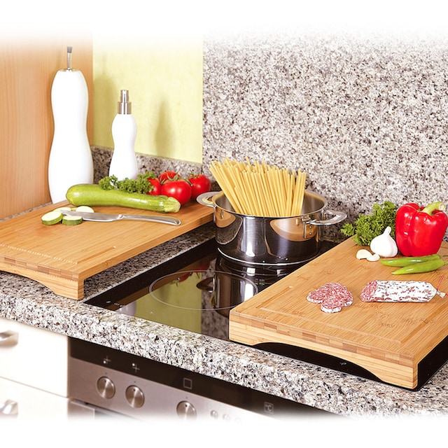 KESPER for kitchen & home Schneide- und Abdeckplatte, aus 100% FSC®  zertifiziertem Bambus, vier rutschfeste Elastikfüße bestellen | BAUR | Vorratsgläser